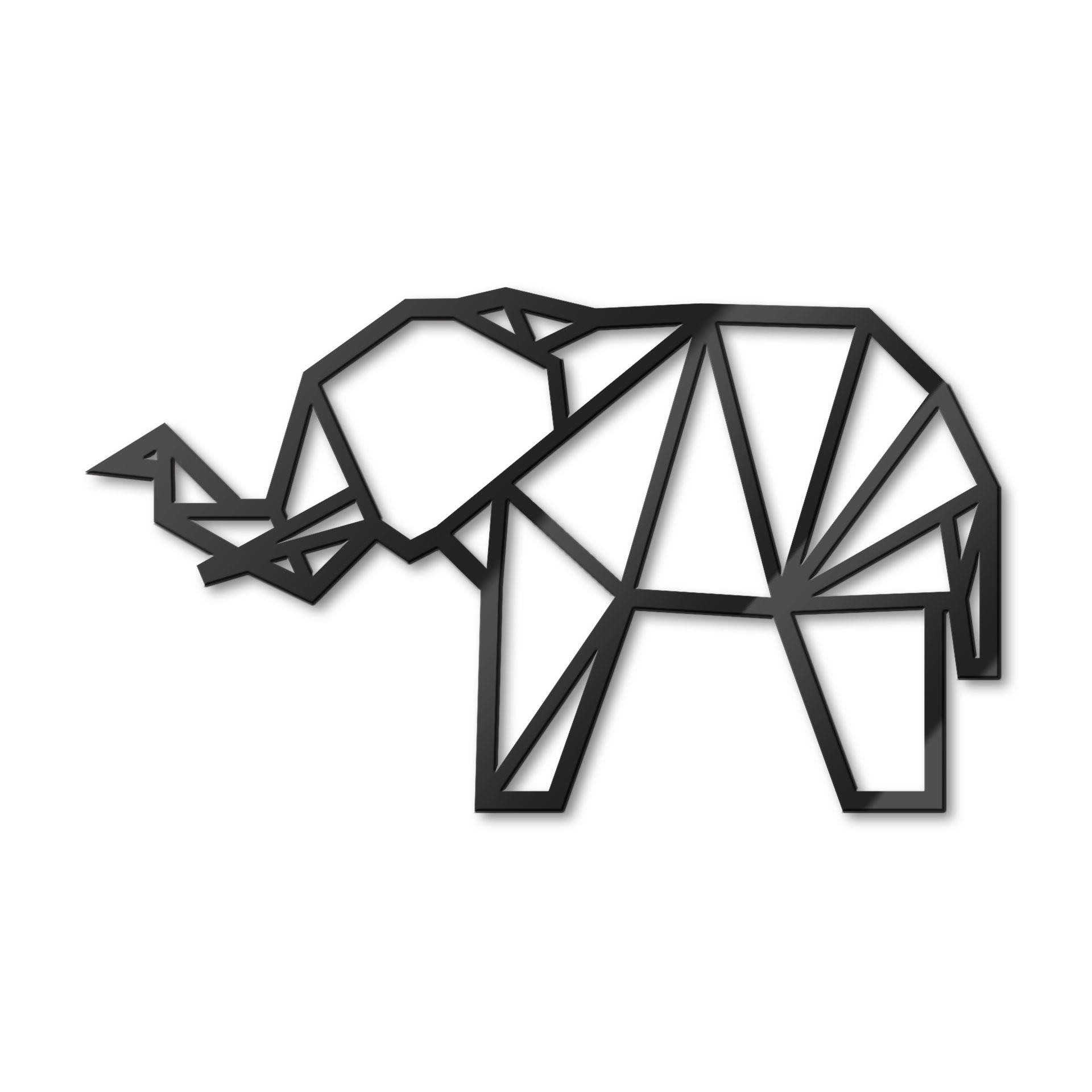 Elefante de Origami acrílico