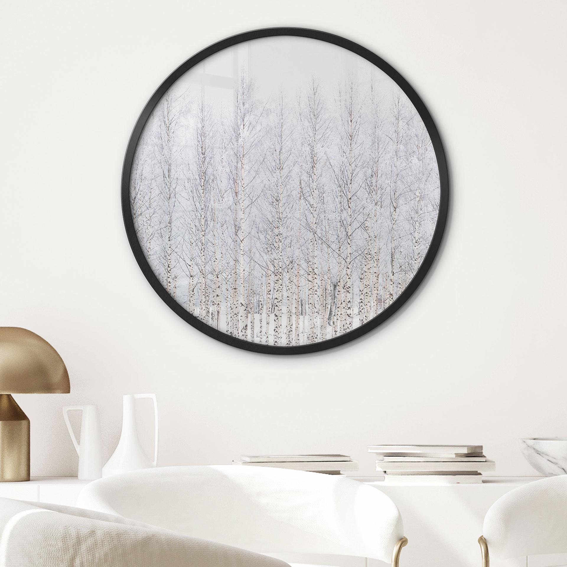 Plakat Birkeskov om vinteren - EMELIEmaria - Round