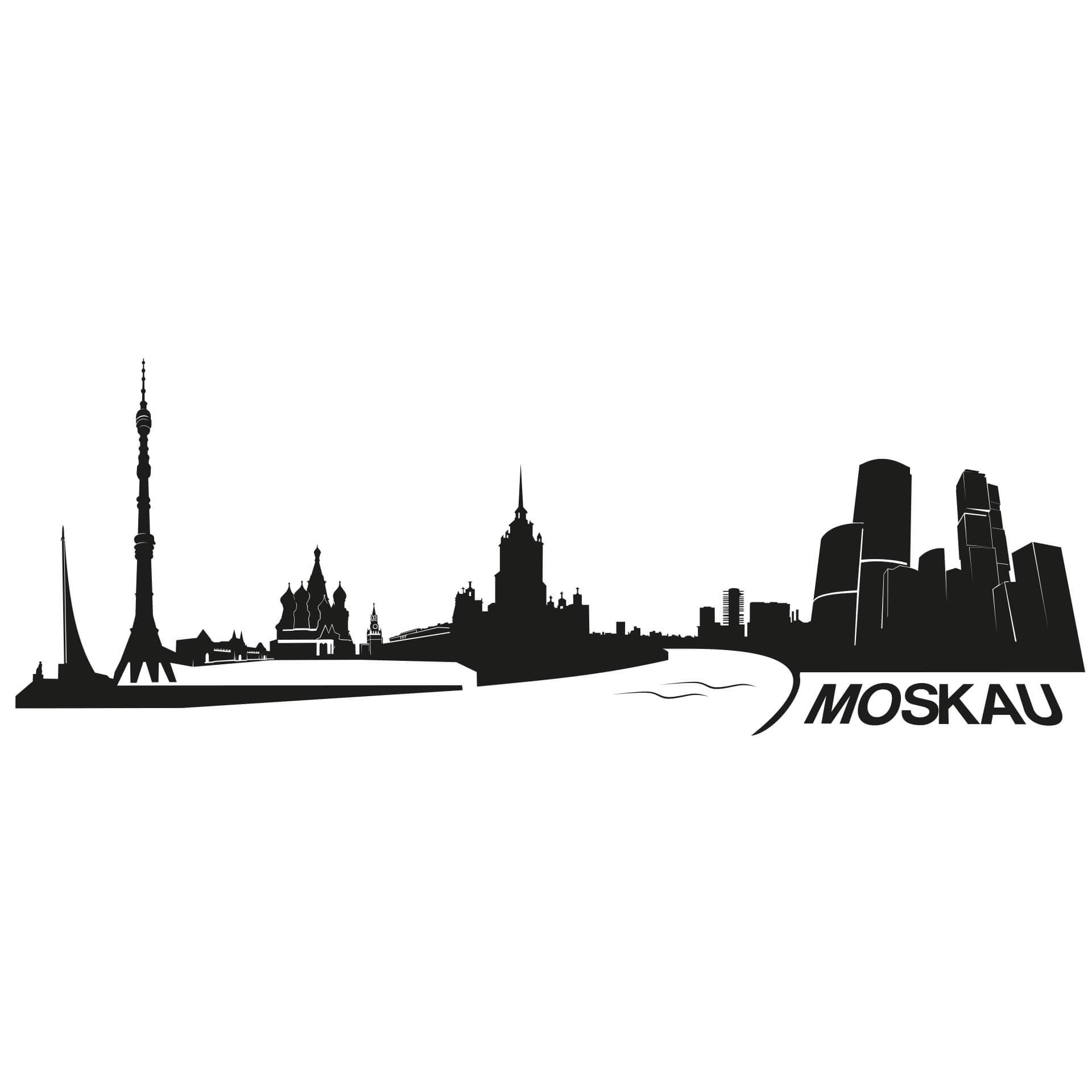 Adesivo murale - Profilo di Mosca