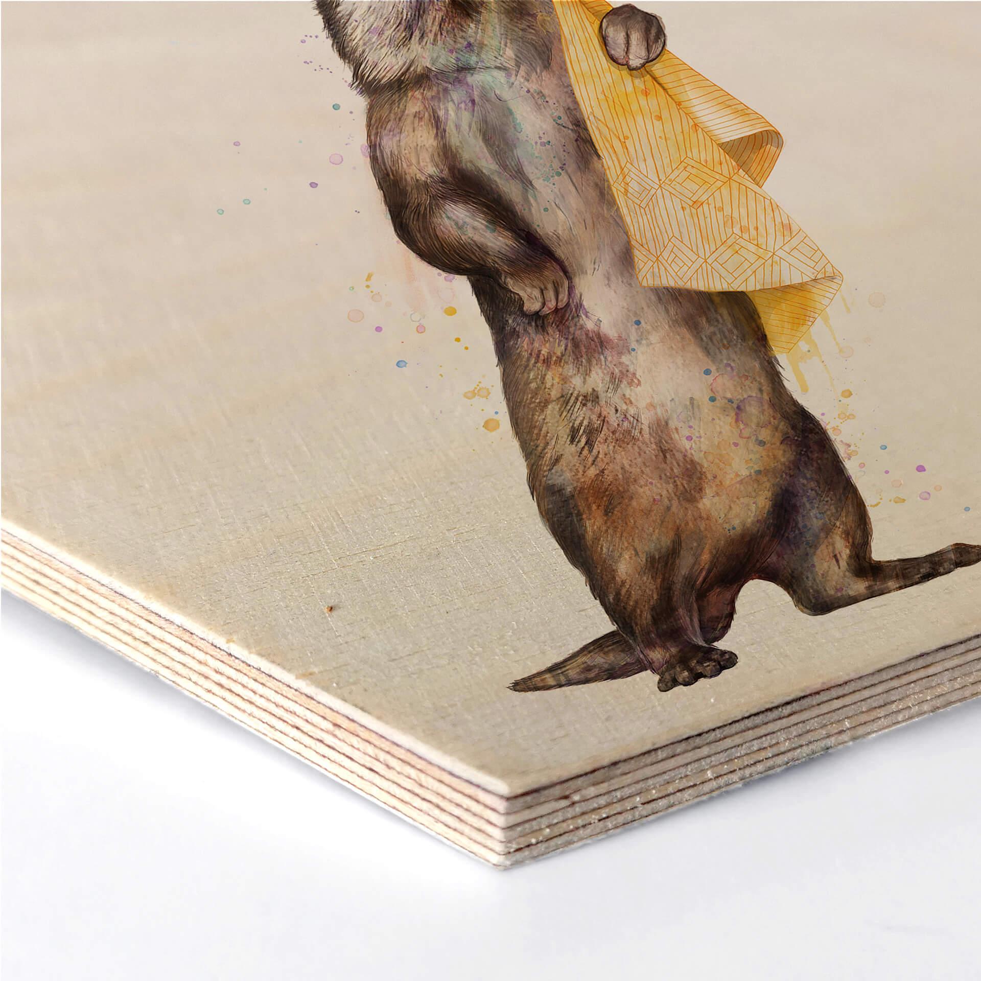 Hexagon Hout Berkenfineer Graves - Otter