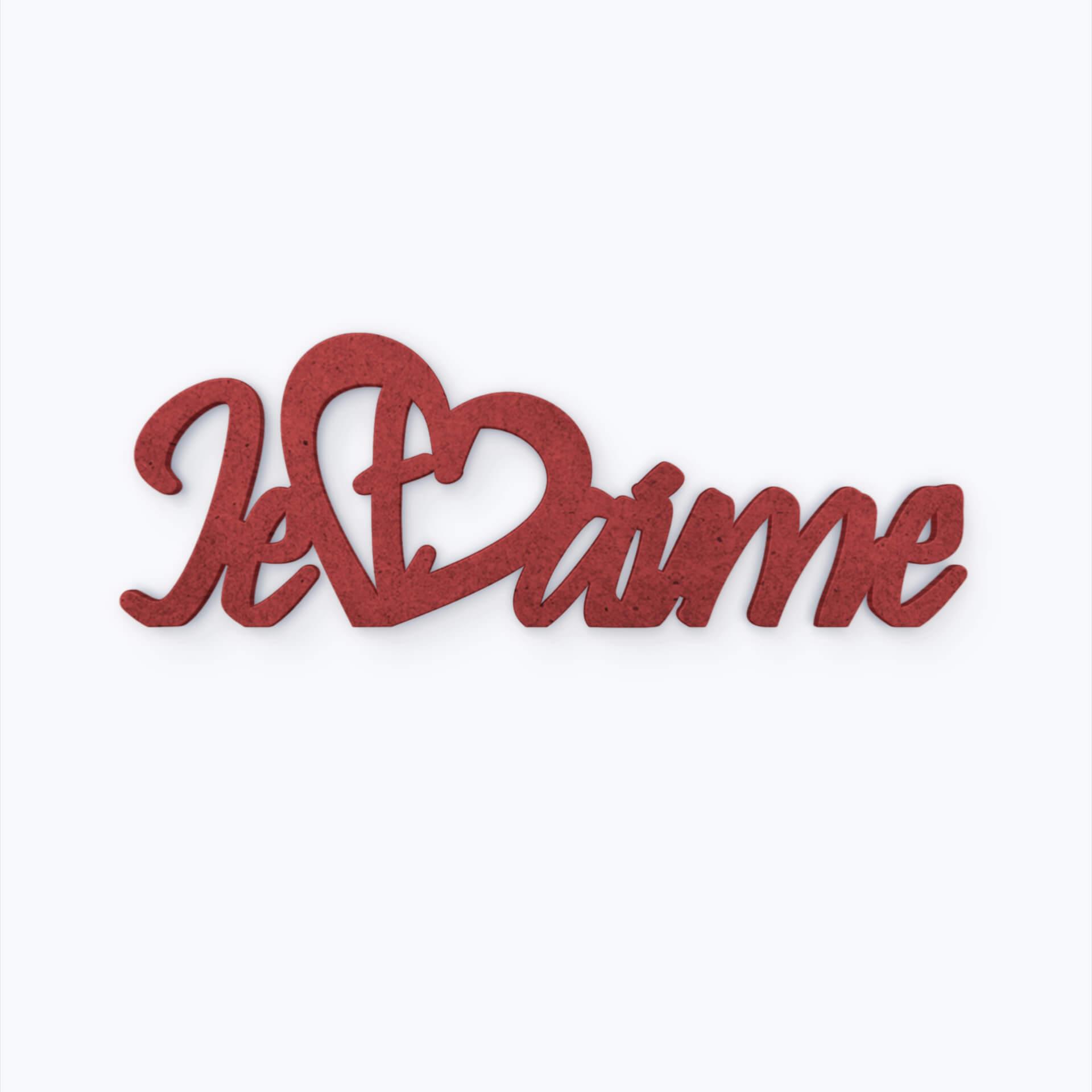 MDF-Letters Je t\'aime