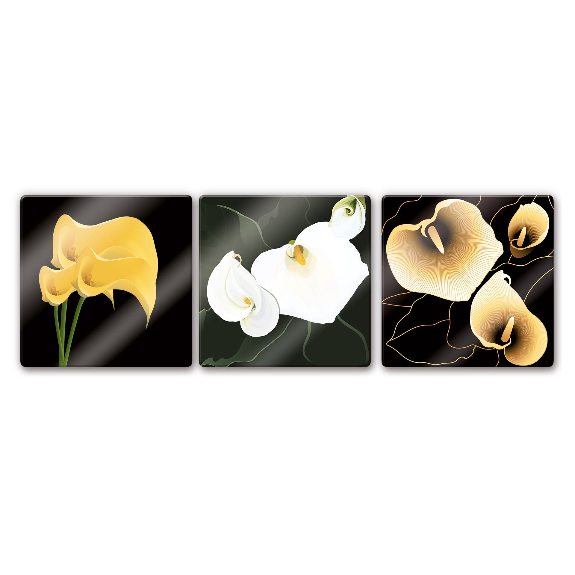 Glasbillede - Calla Lilje (3 dele)
