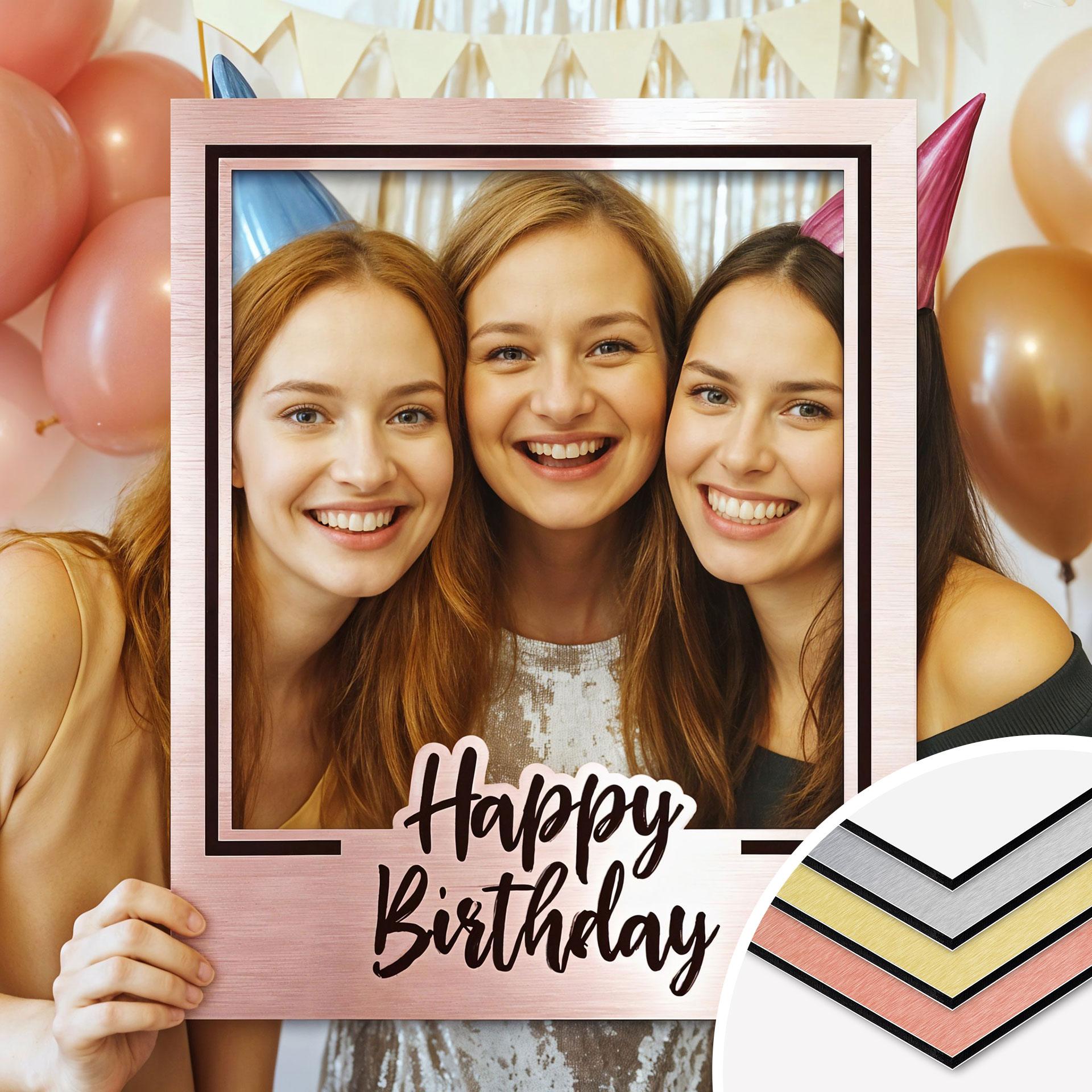 Fotorahmen Happy Birthday - Partydeko für Geburtstagsfeier