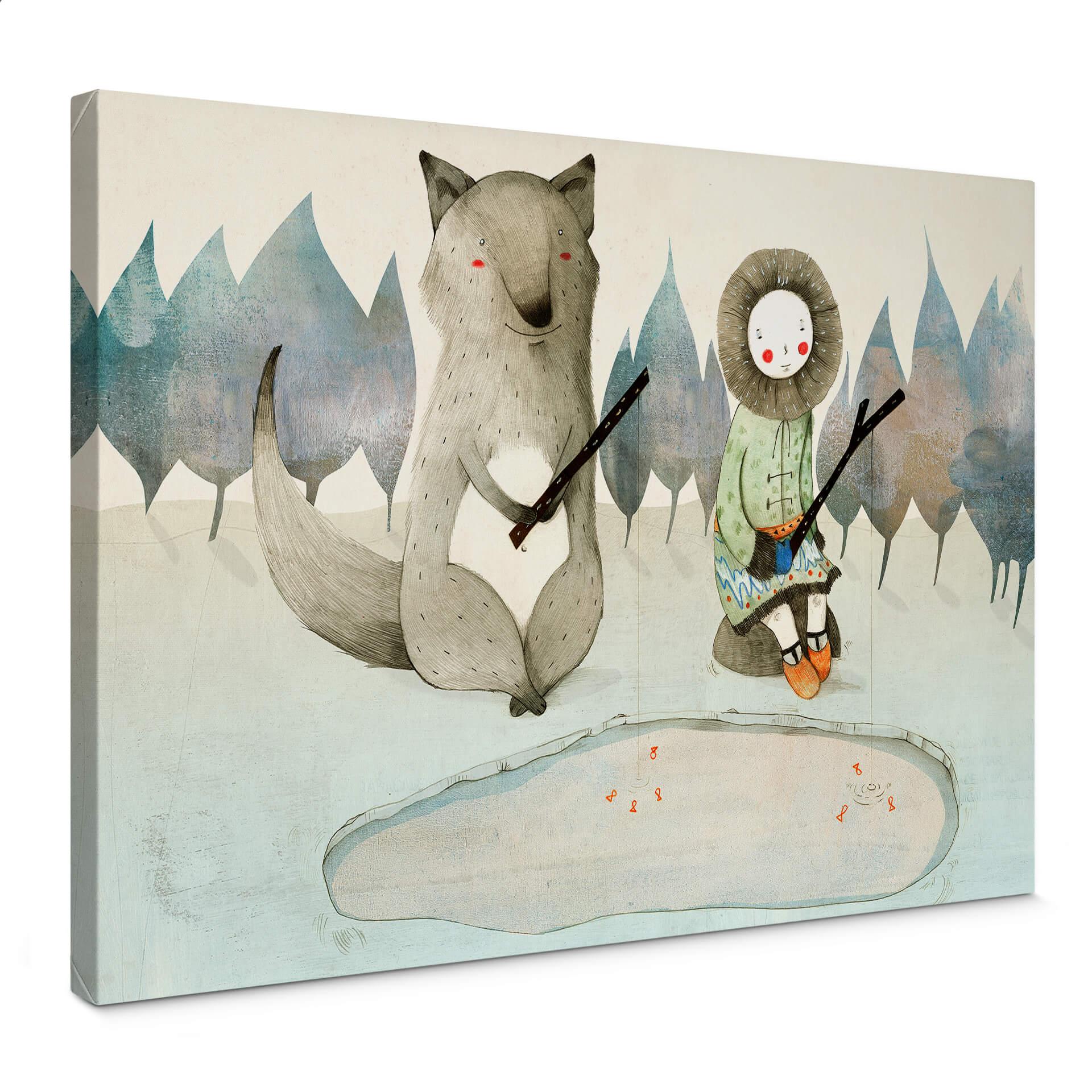 Lienzo Loske - La niña inuit y el
