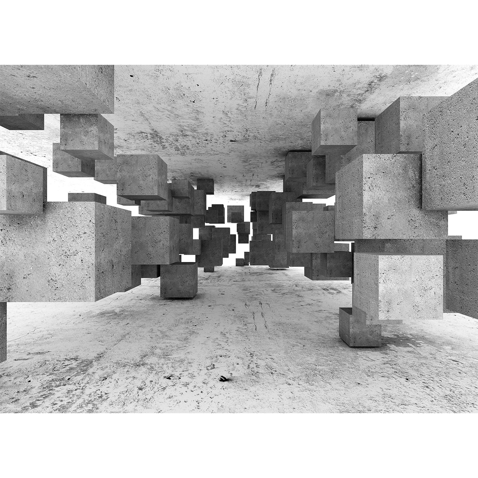 Livingwalls Fotobehang Designwalls Concrete Tetris