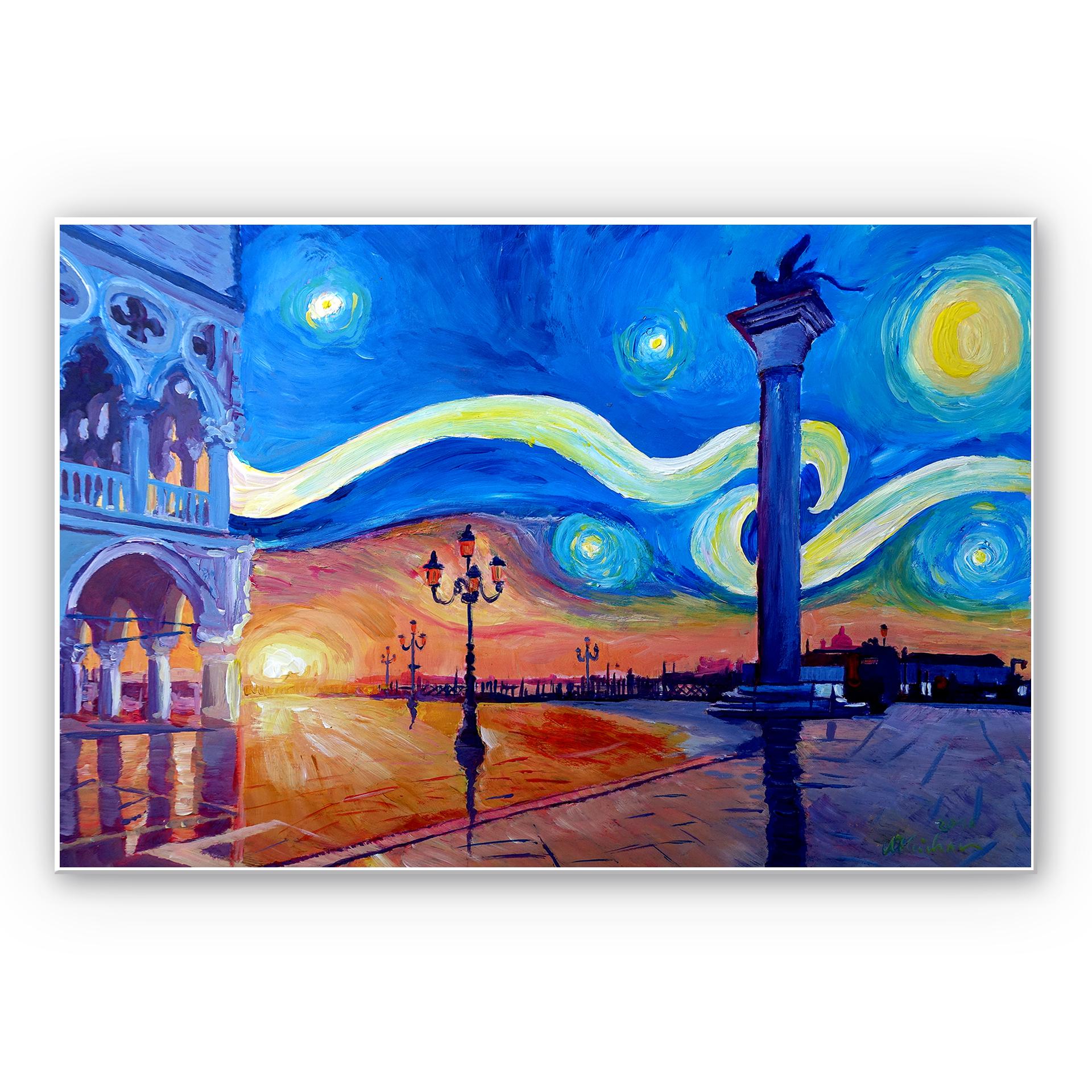 Wandbild Bleichner - Venedig bei Nacht
