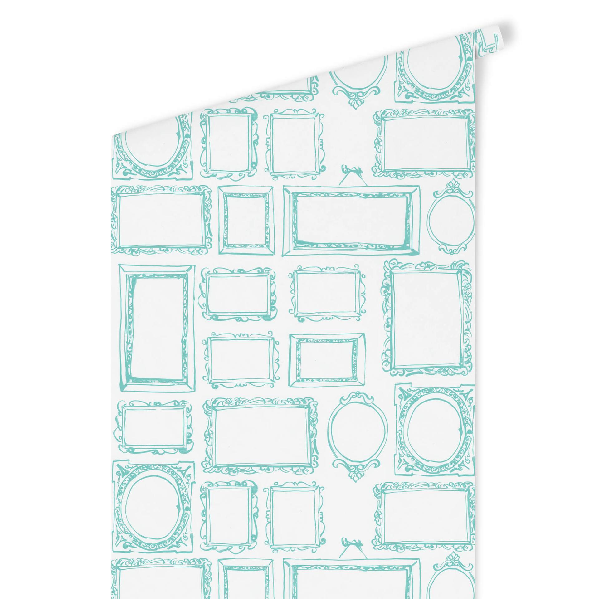 Patroonbehang - Frame your Life - mint