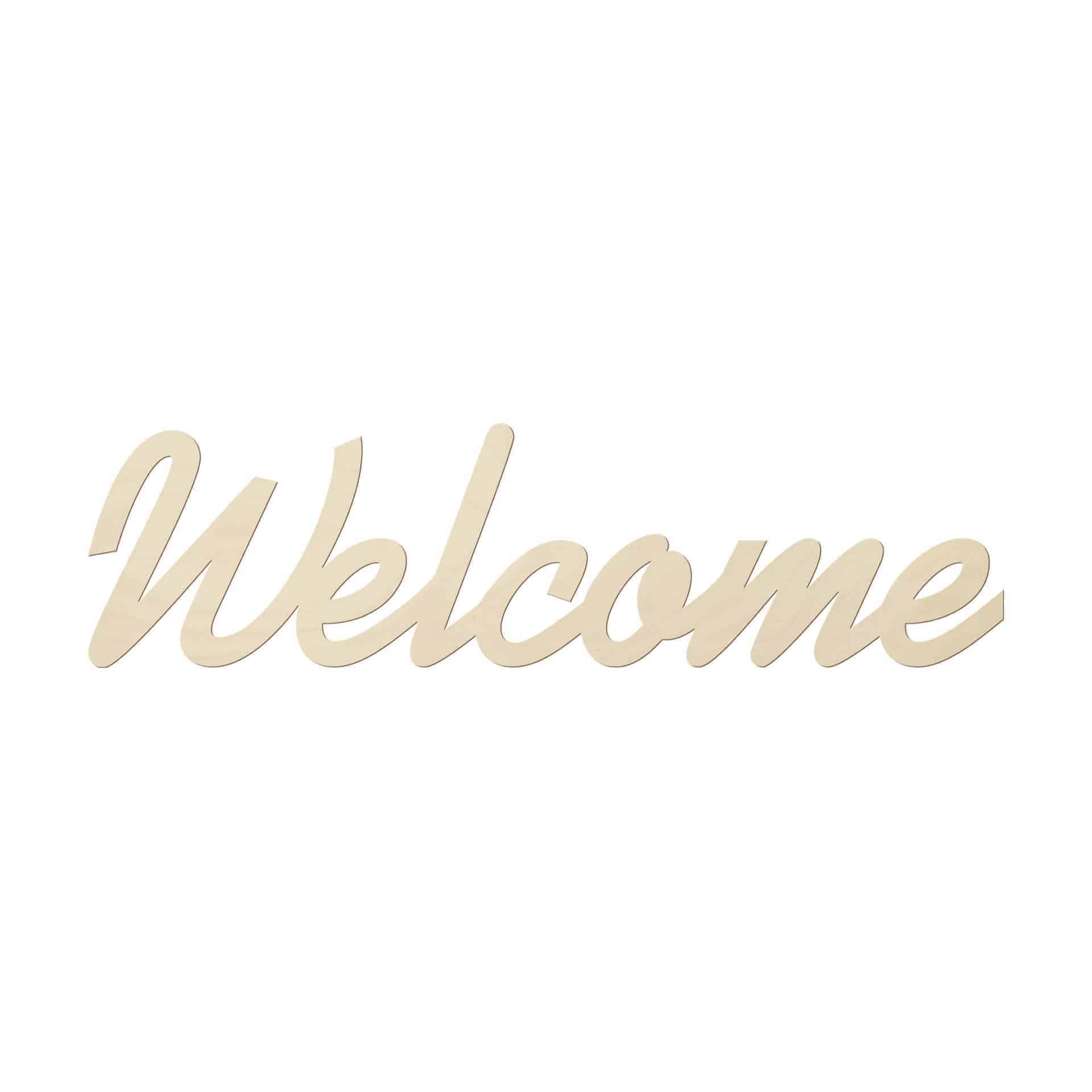 Scritta in legno - Welcome