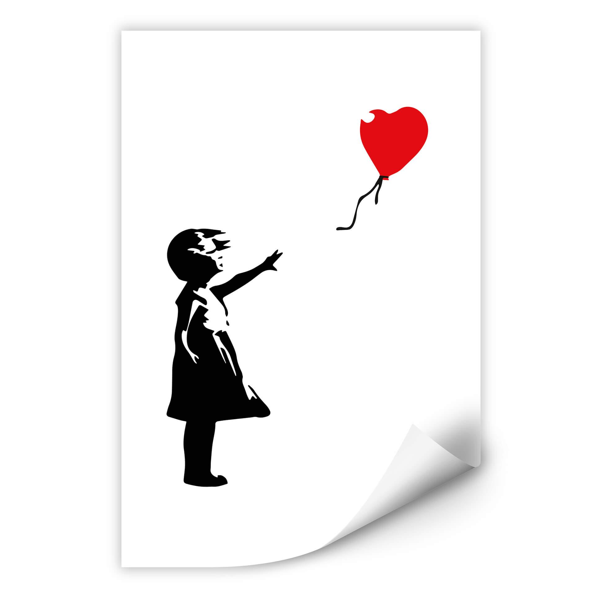 Vægprint Banksy - Pigen med den røde ballon
