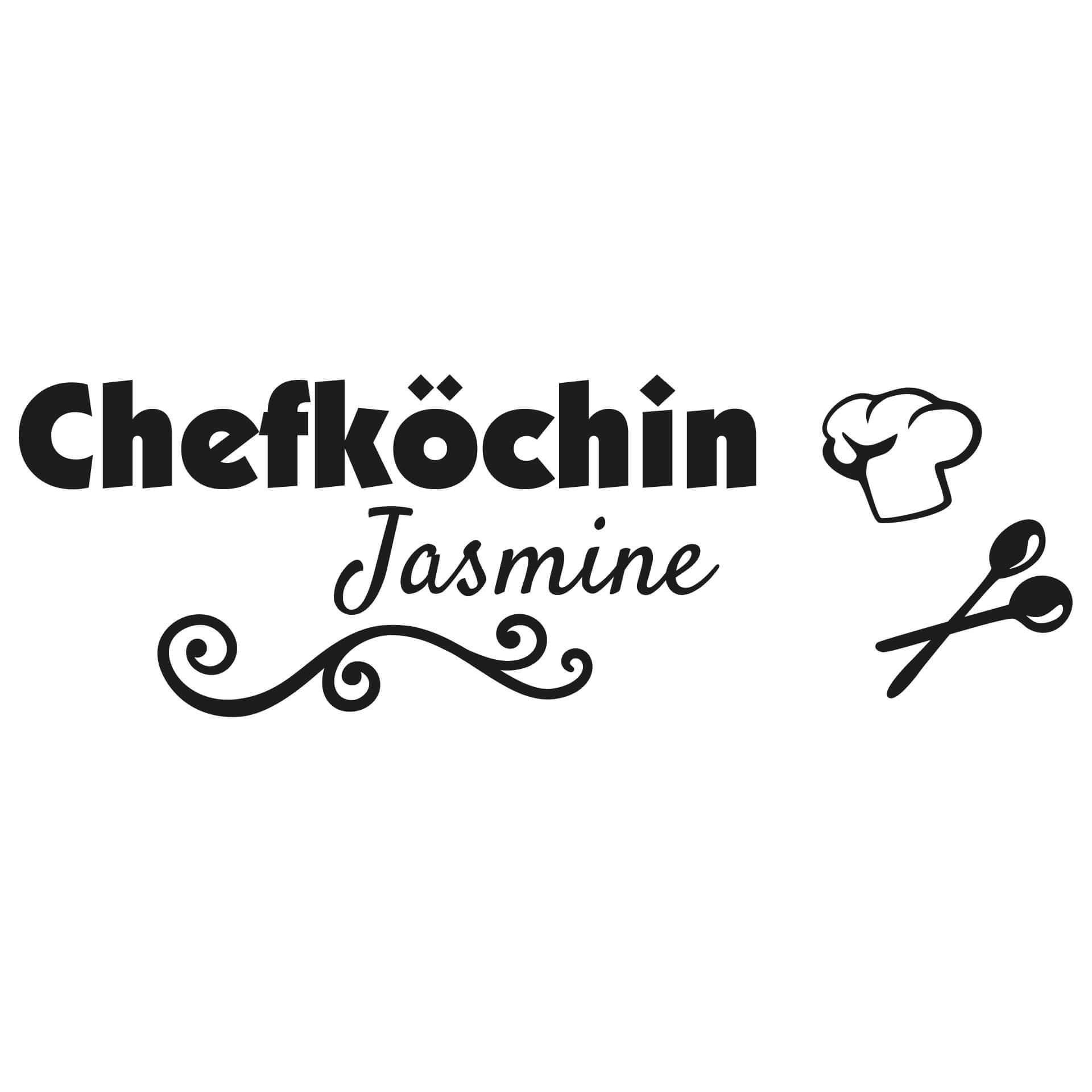 Wandtattoo + Name Chefköchin