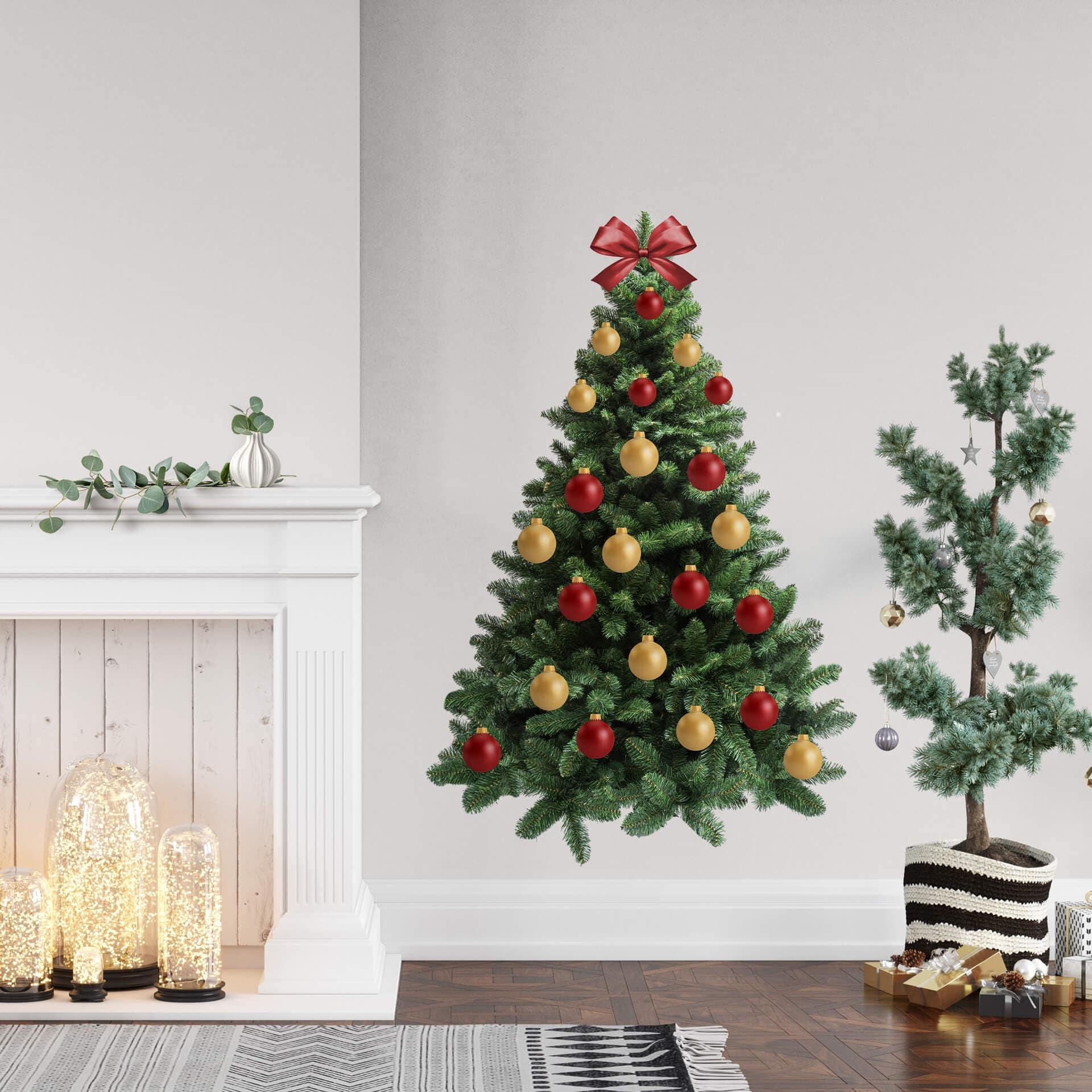 Muursticker Kerstboom om zelf te beplakken
