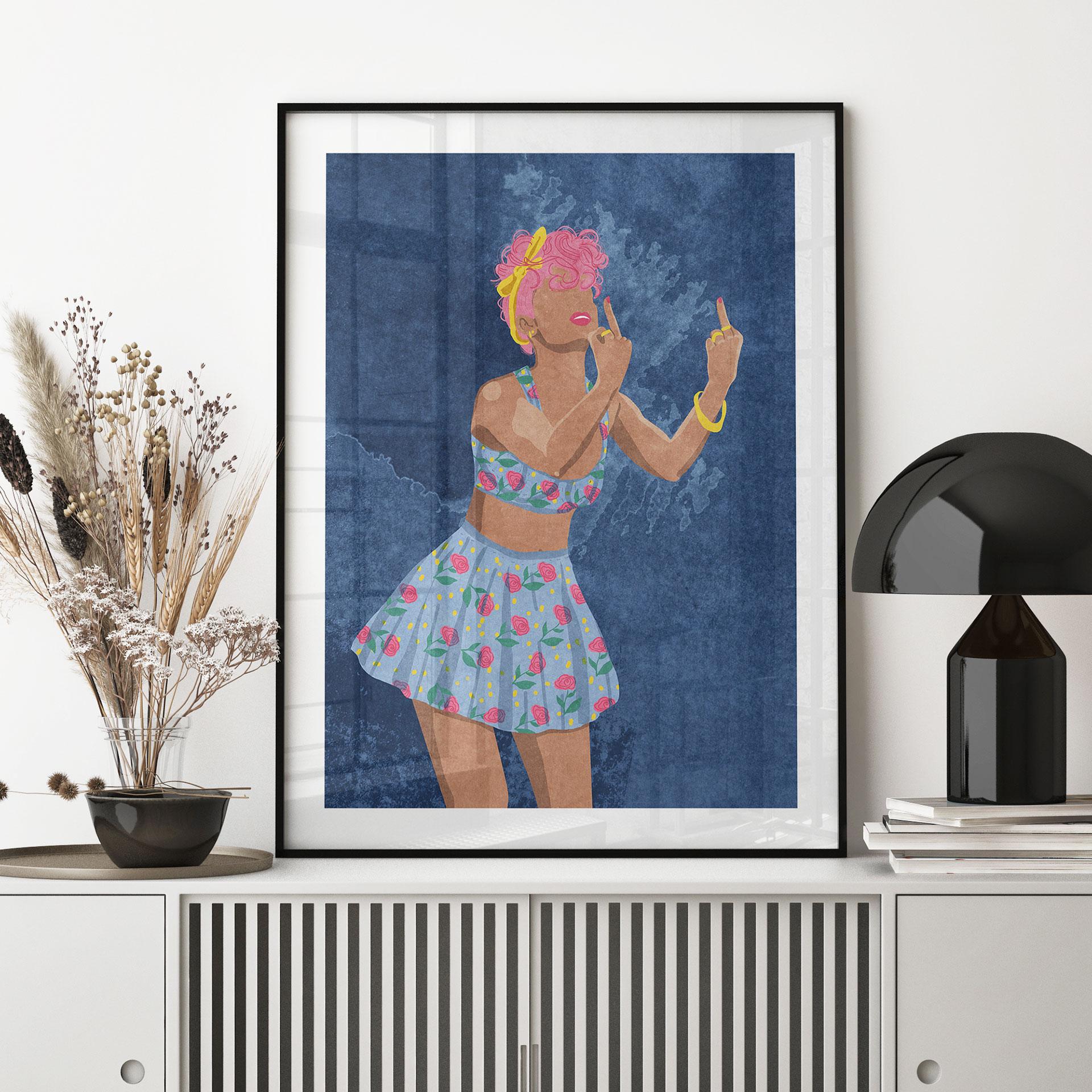Plakat Rockabilly Girl: Ikke din pige - Oltmanns