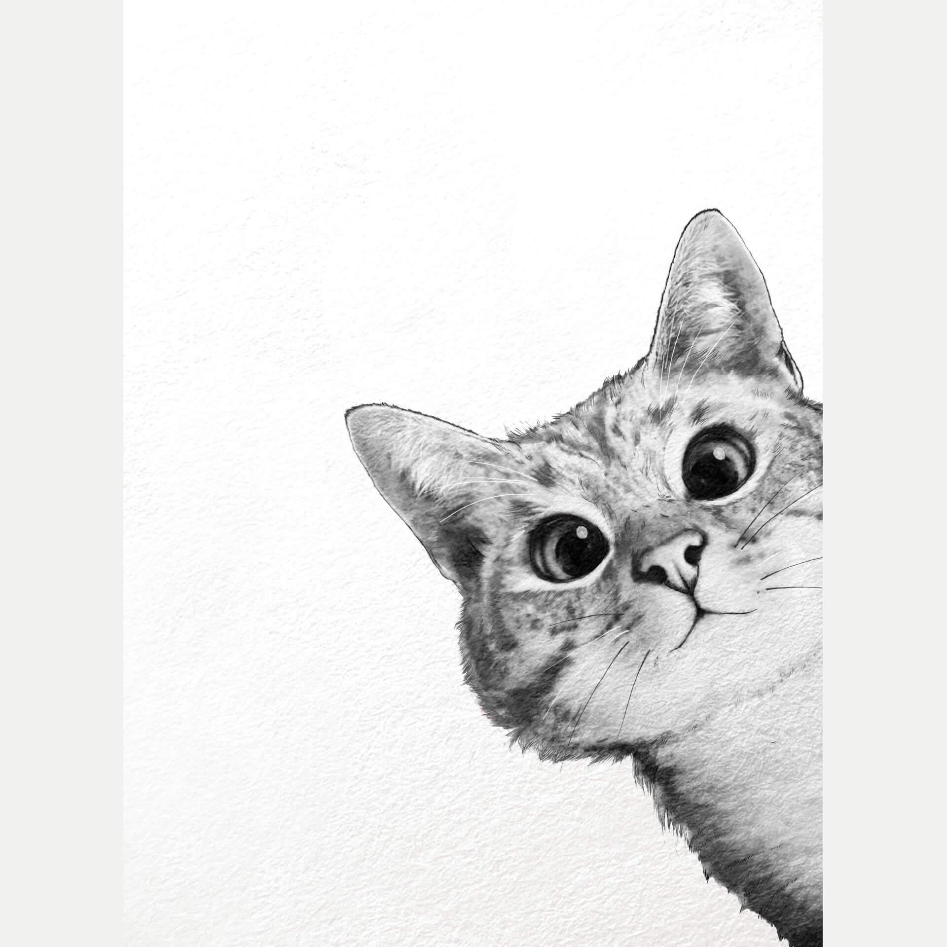 Fotobehang Graves - Sneaky Cat