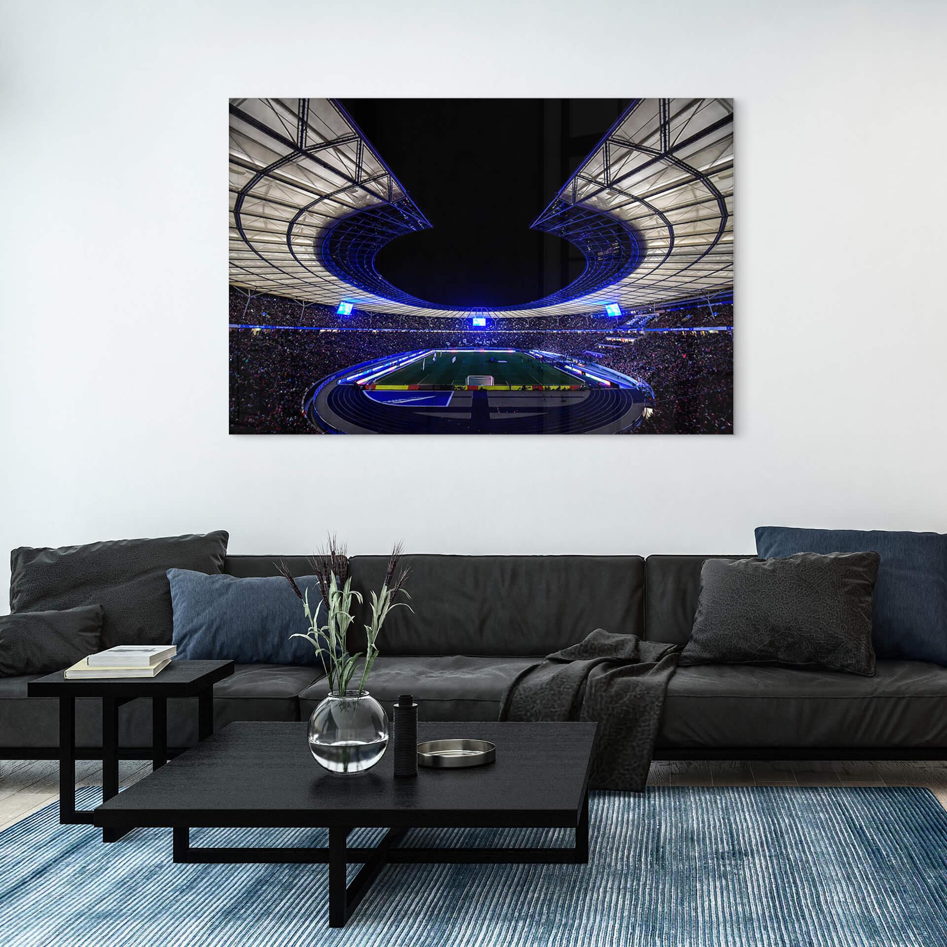 Acrylglasbild Hertha BSC Olympiastadion bei Nacht