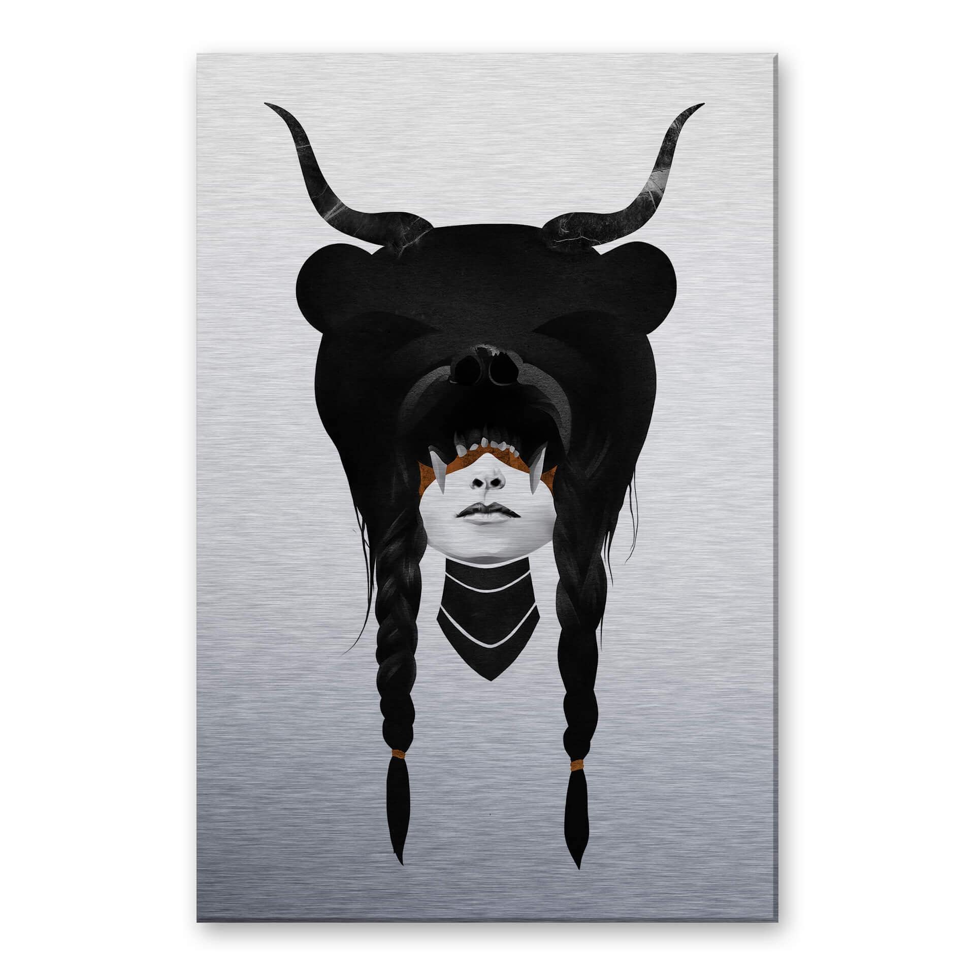 Tableau sur alu-Dibond effet argenté Ireland - Bear Warrior