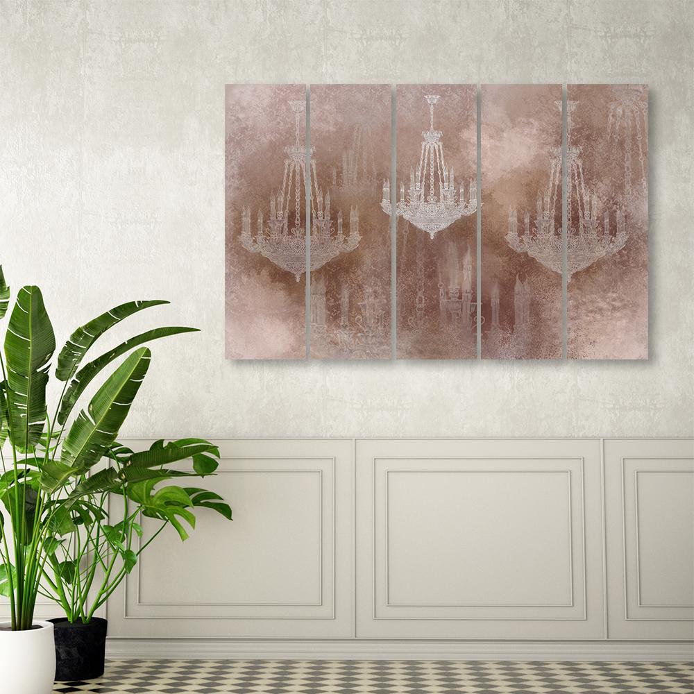 Canvas print 5 dele, lysekrone