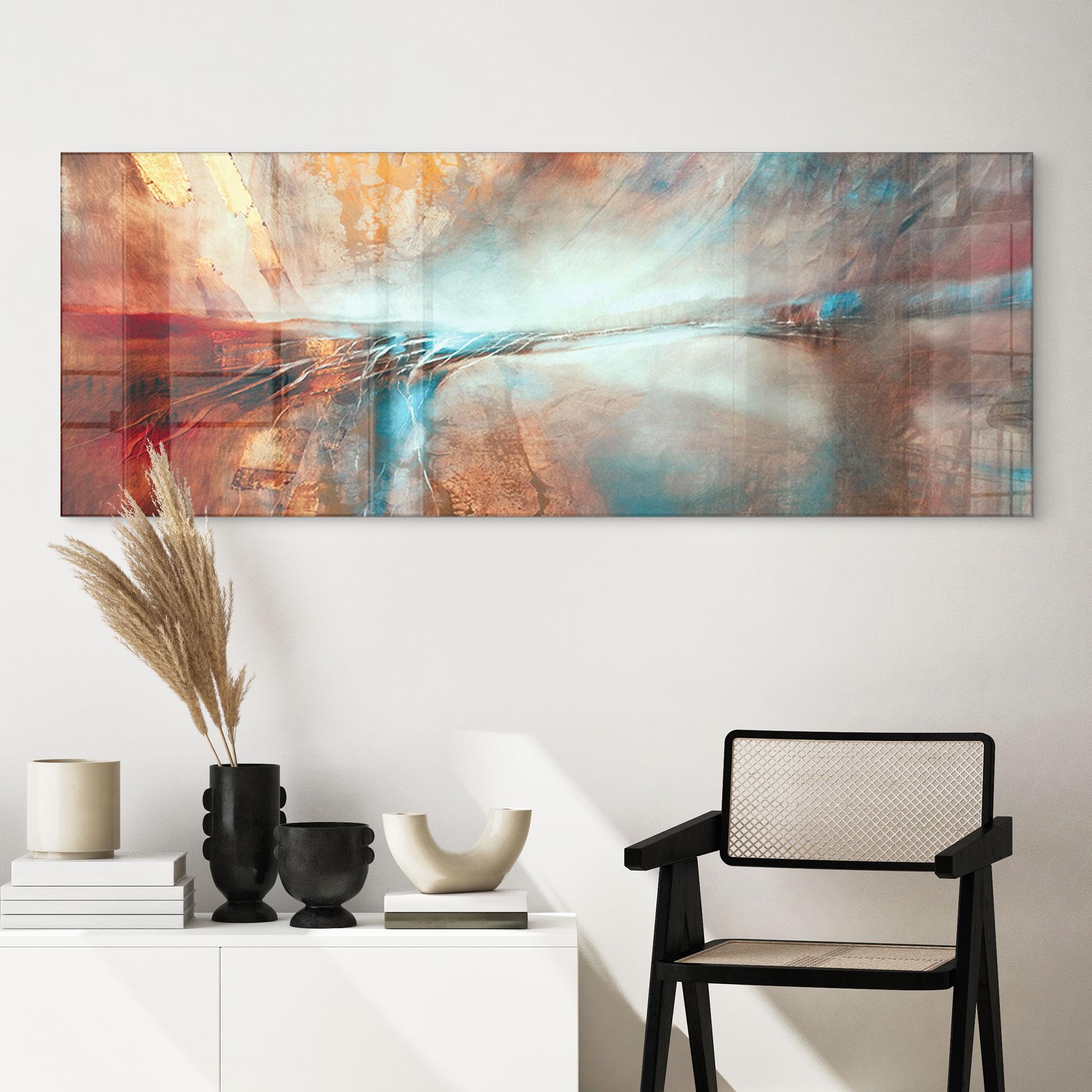Acrylglas foto Lichtgevende horizon op het water - Schmucker - Panorama