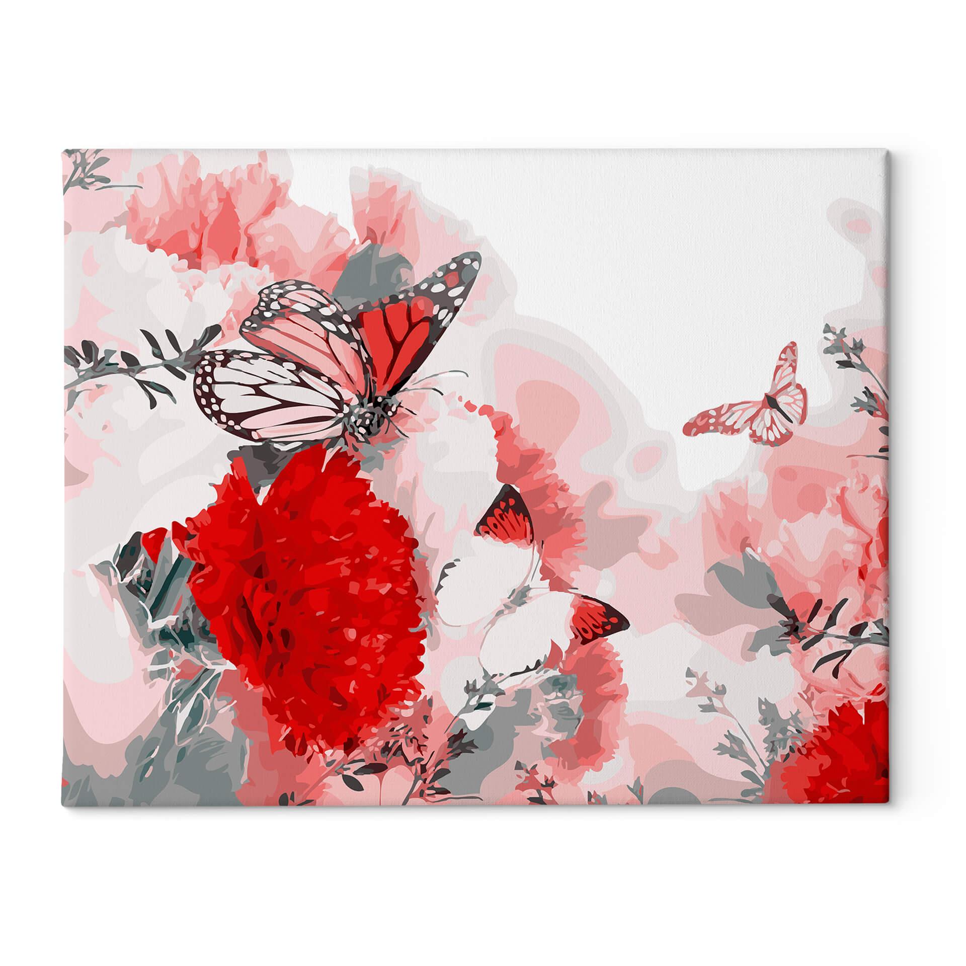 Schilderen op Nummer op Canvas - Butterfly Magic (50x40 cm)