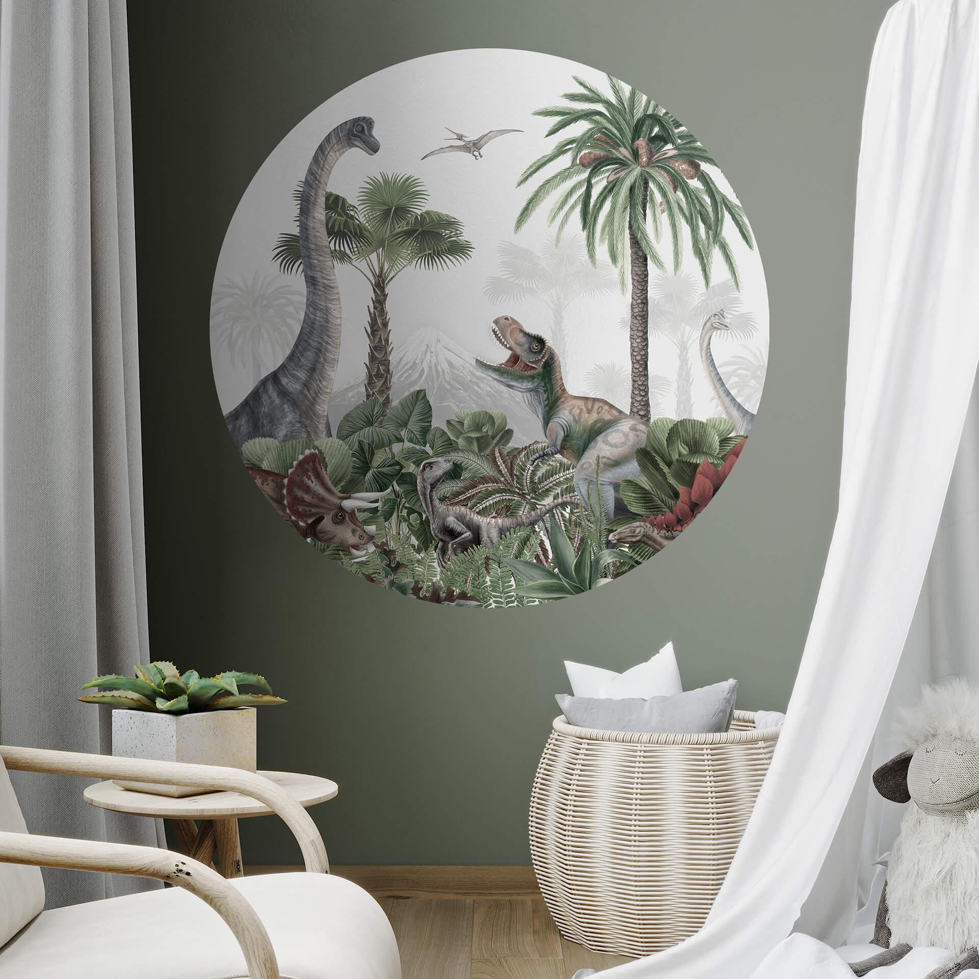 Kikki Belle Wallsticker - Dinosaur eventyr - Rund