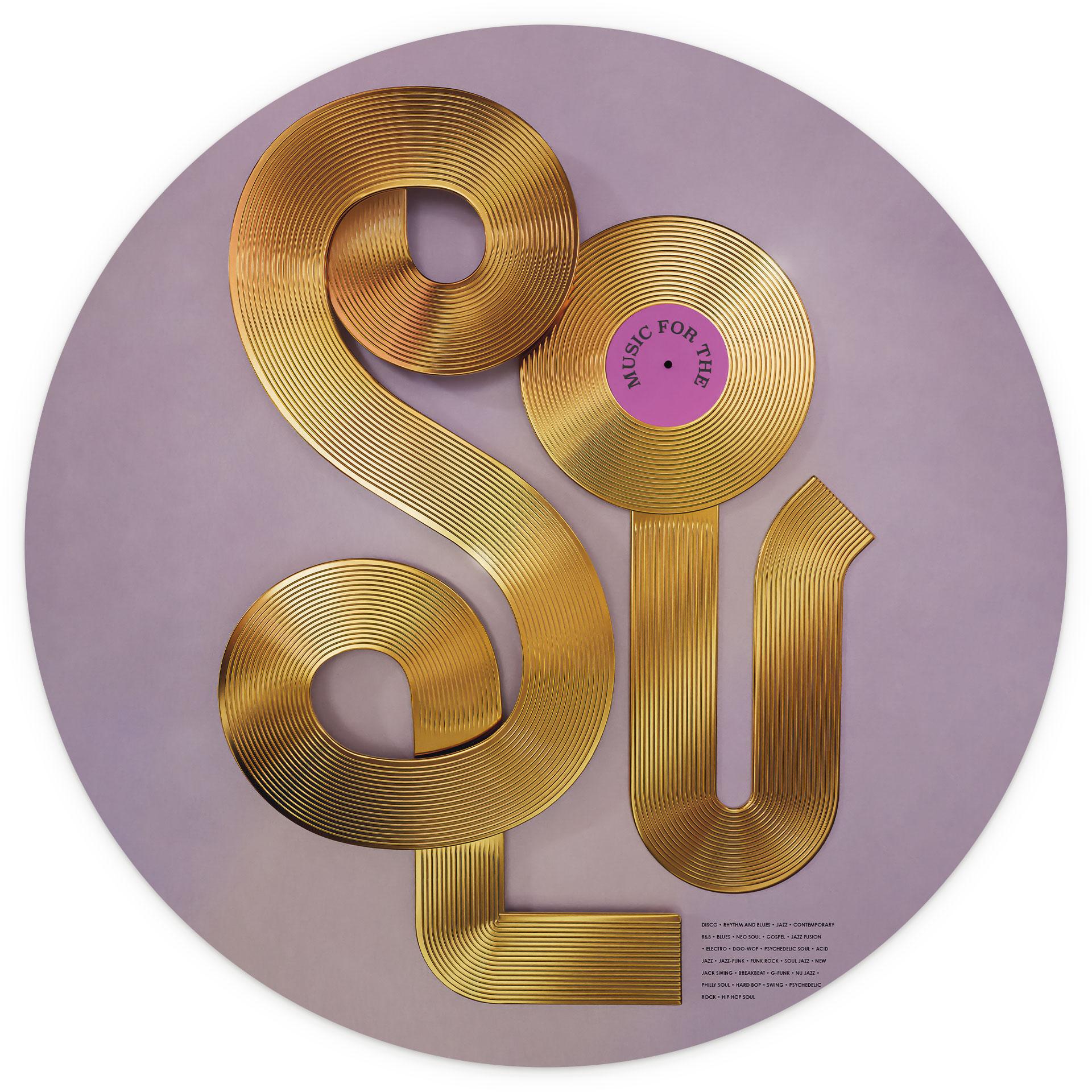 Fotobehang Soul meets vinyl - Muziek voor de ziel - Harrison - Rond - vliesbehang/zelfklevend vliesb