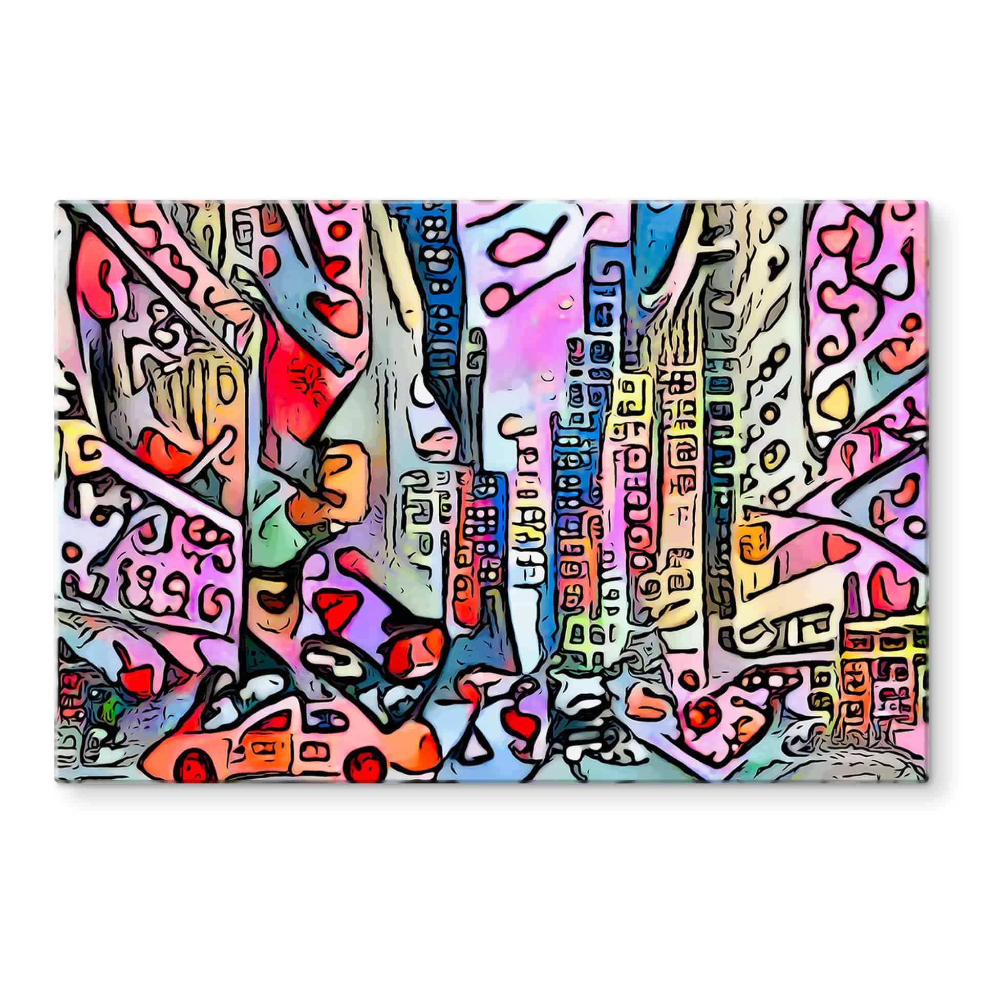 Tableau sur verre Zamart - New York - Style Rizzi