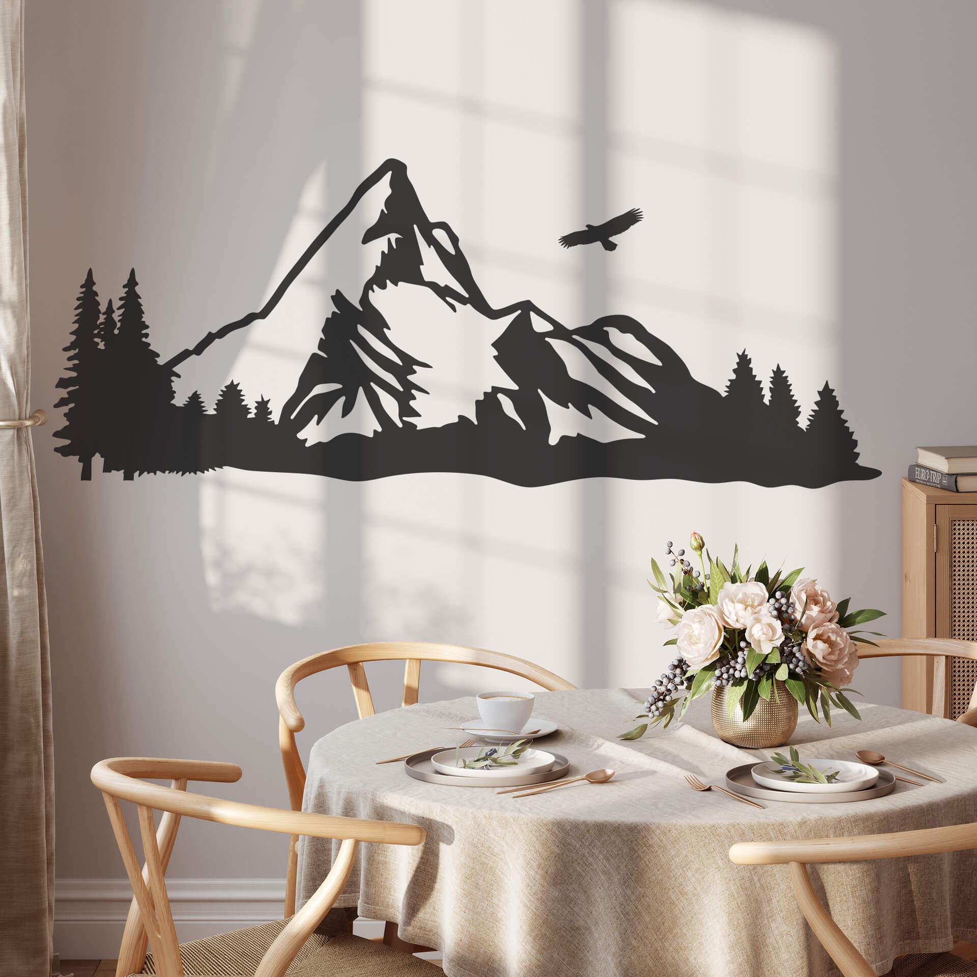 Wallsticker Bjerg med skovlandskab
