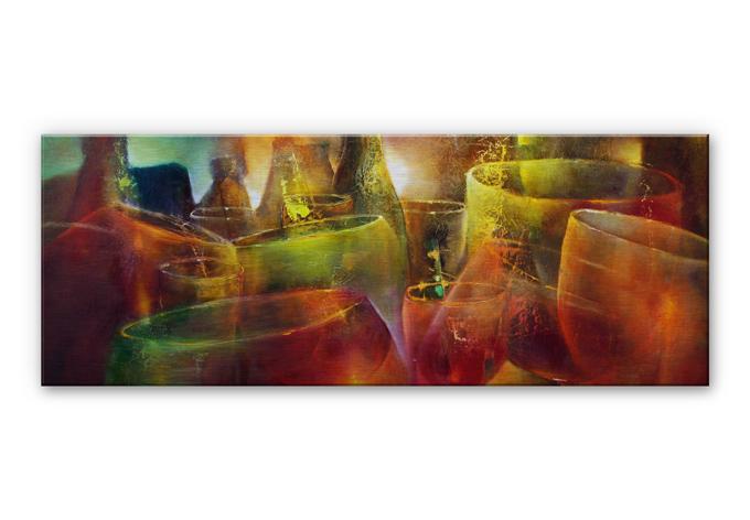 Alu-Dibond Bild Schmucker - Zu später Stunde – Panorama – print på aluminium (Alu-Dibond)