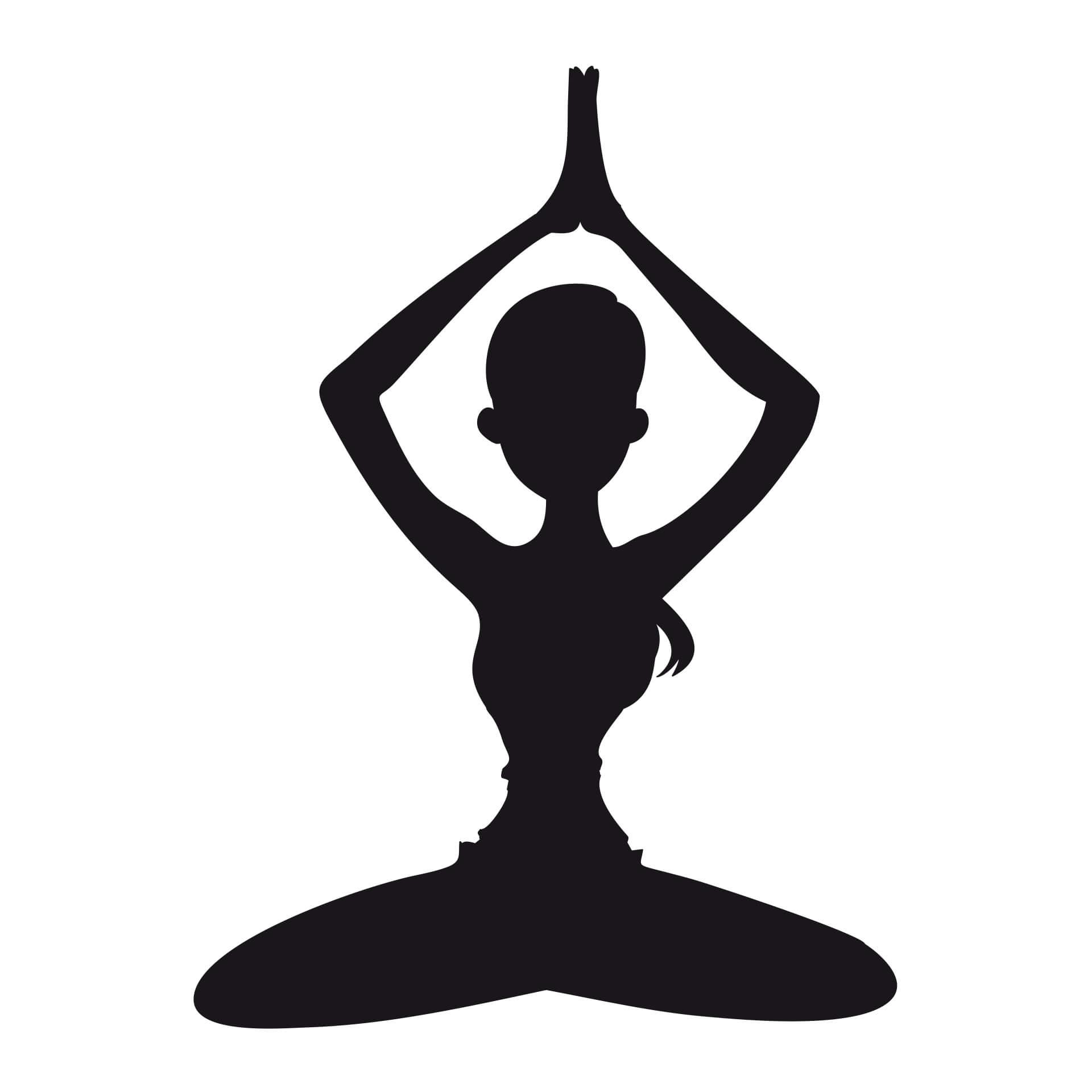 Wandtattoo Yoga Meditationsstellung 01
