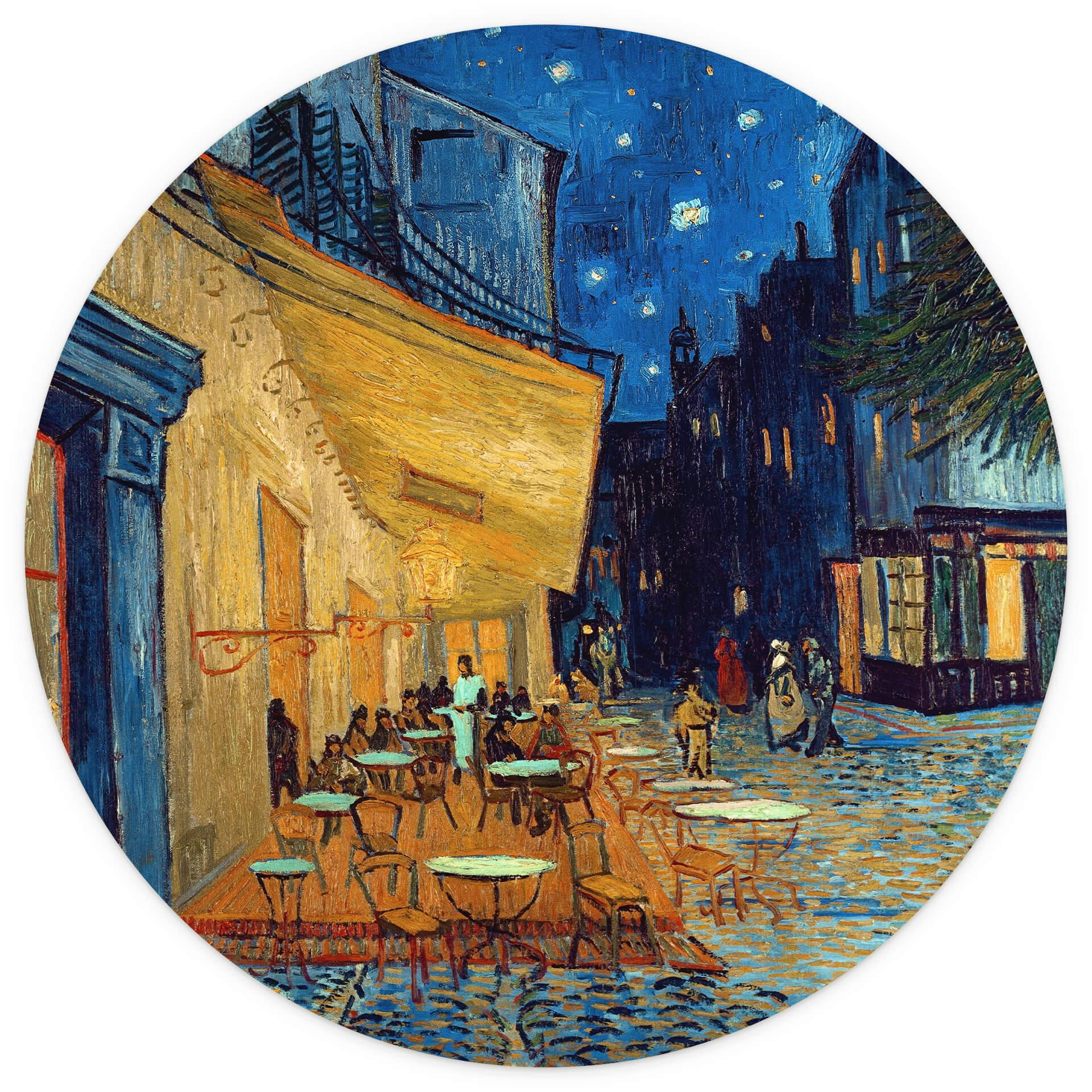 Behangcirkel van Gogh - Café Terras - vliesbehang/zelfklevend vliesbehang