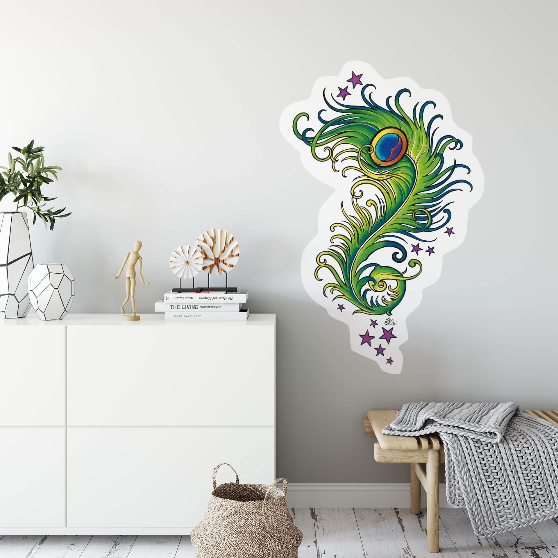 Sticker mural - LA Ink Plume de paon