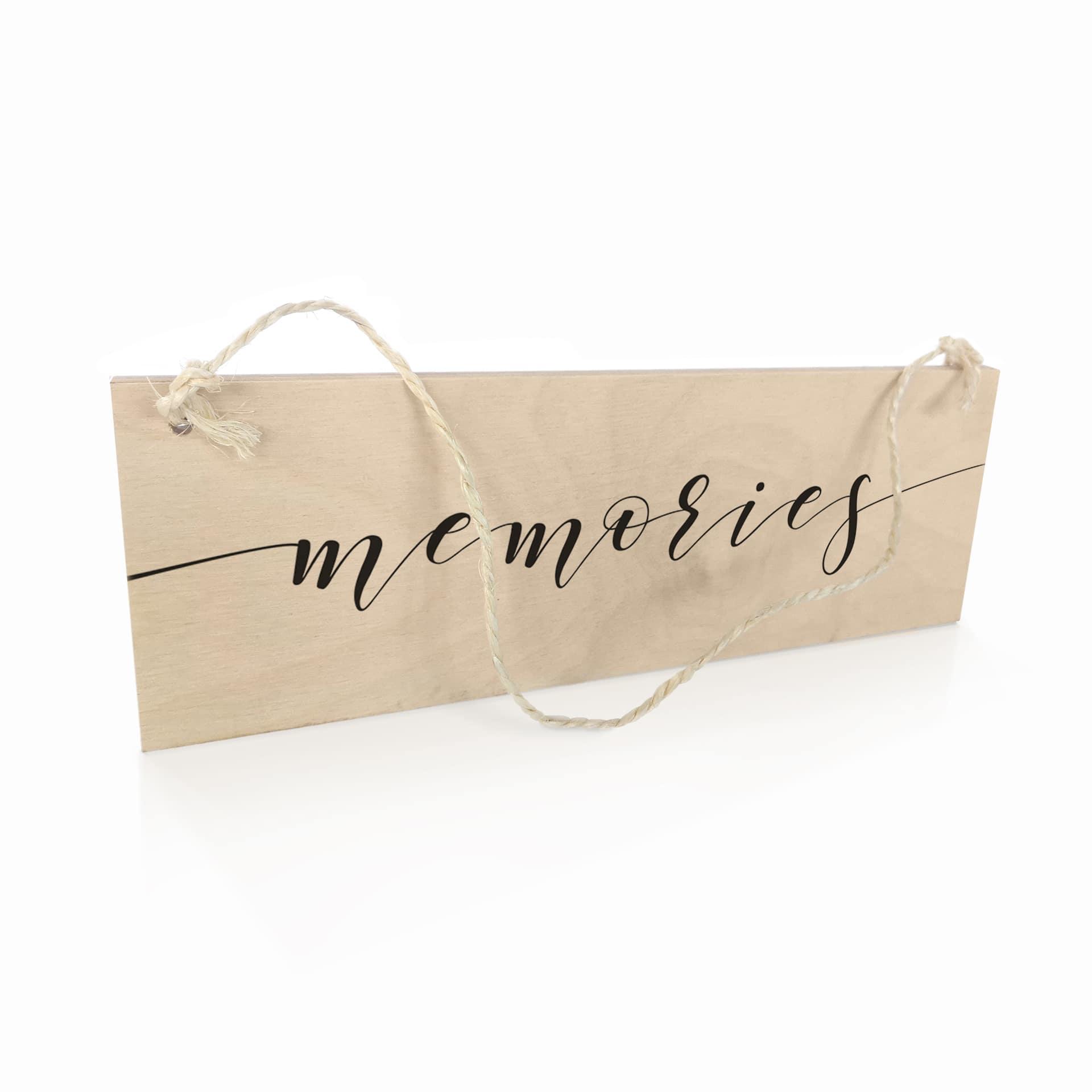 Houten Bordje - Memories