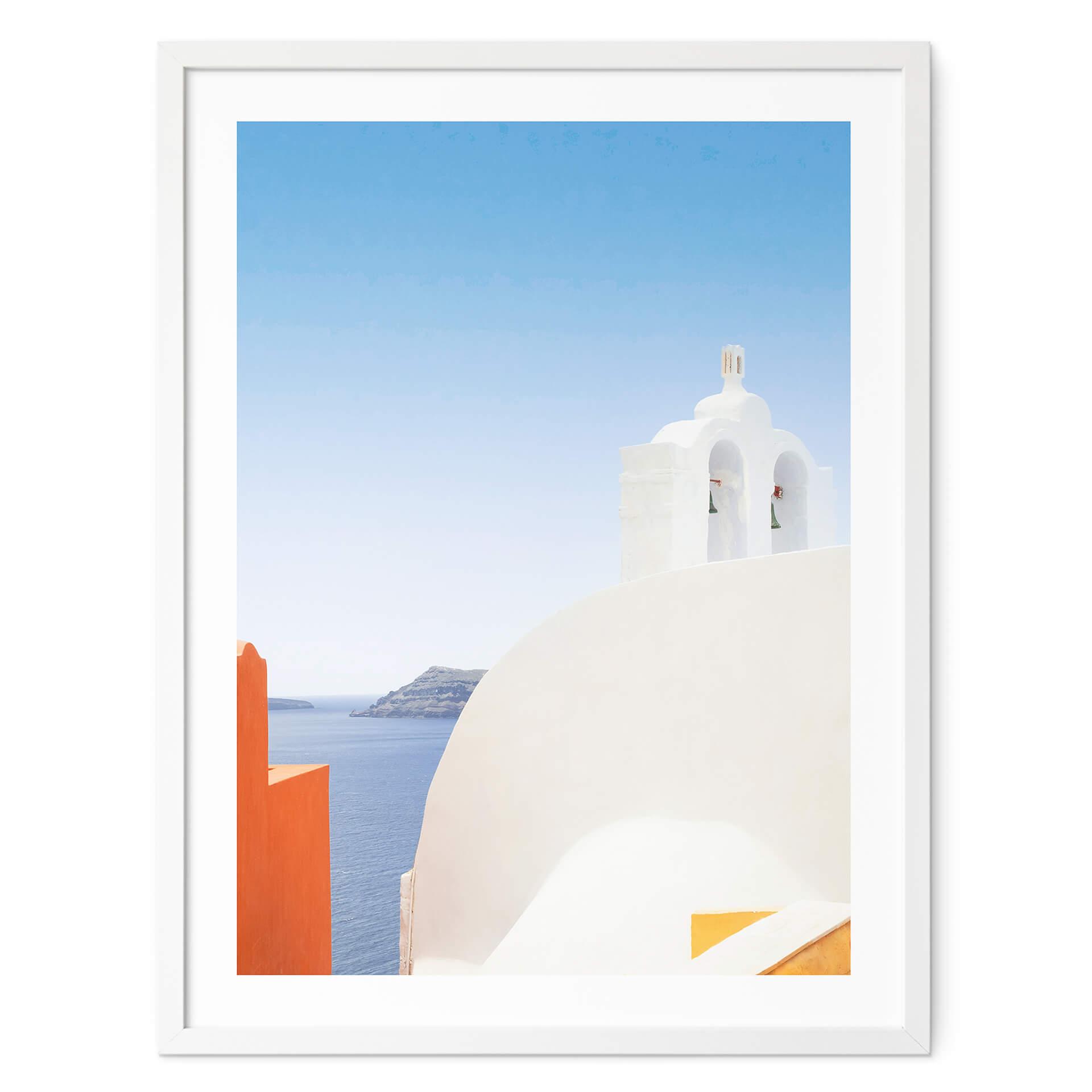 Póster Wride - Iglesia en Santorini