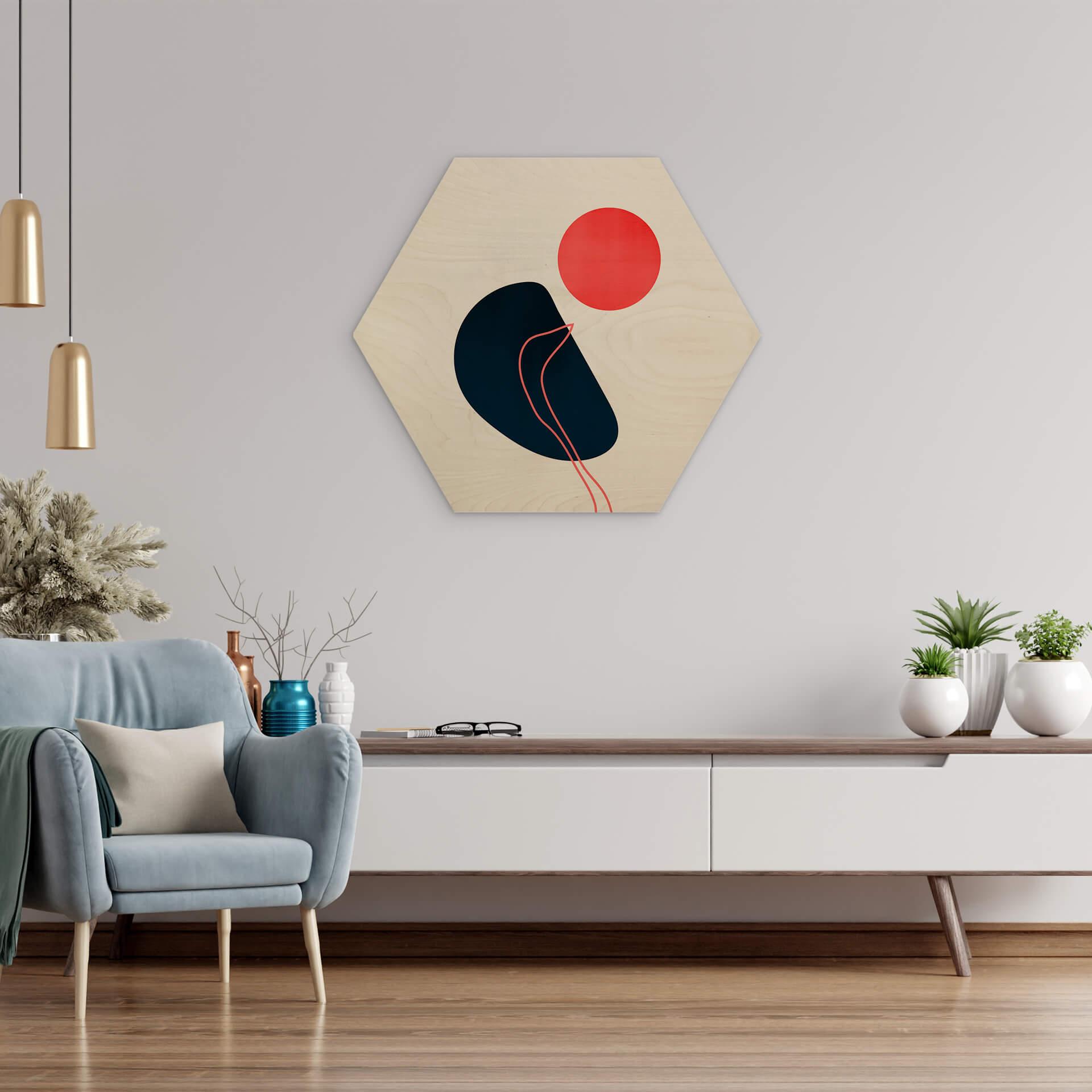 Hexagon Hout Kubistika - Abstraction
