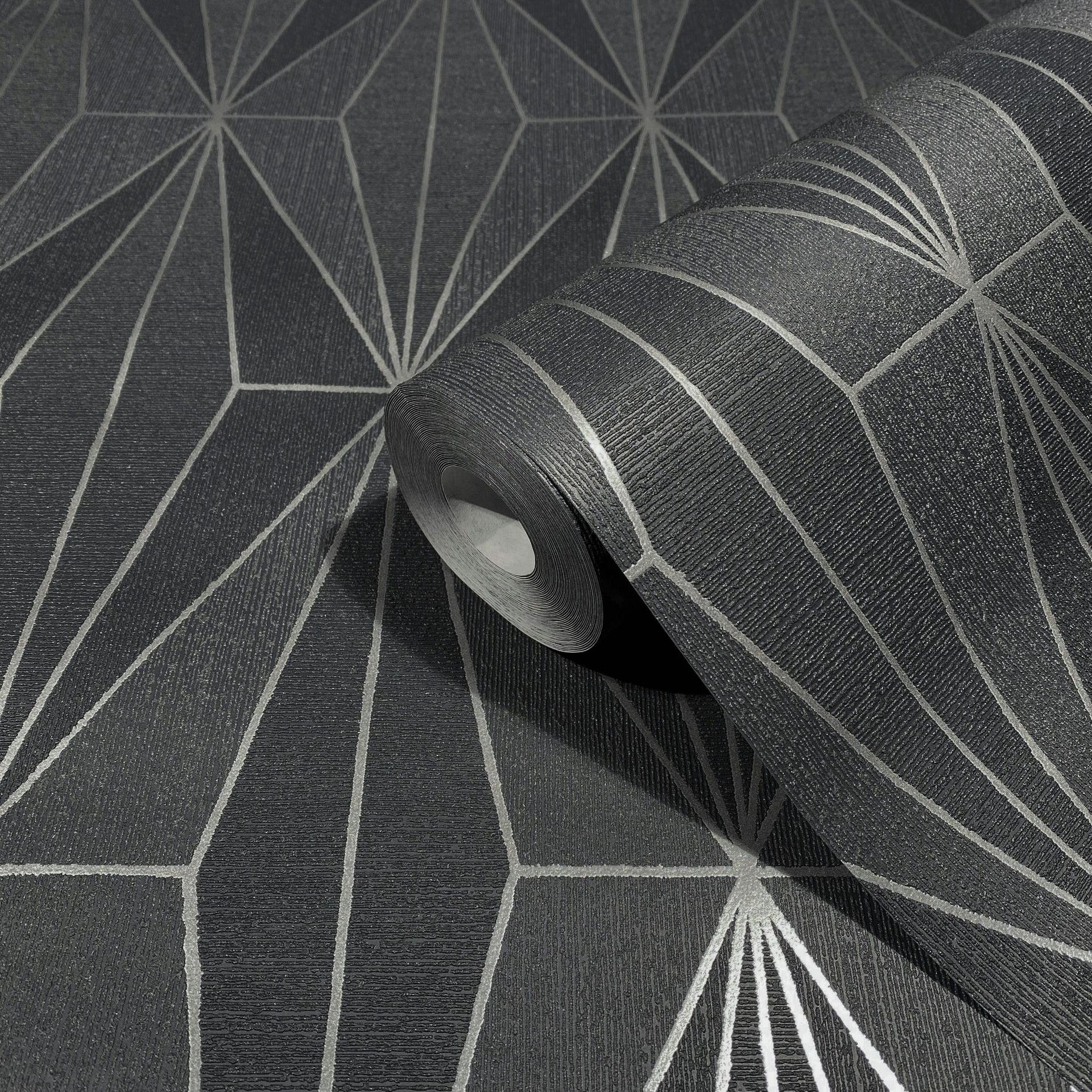 Vliestapete Grafisch Modern in Schwarz