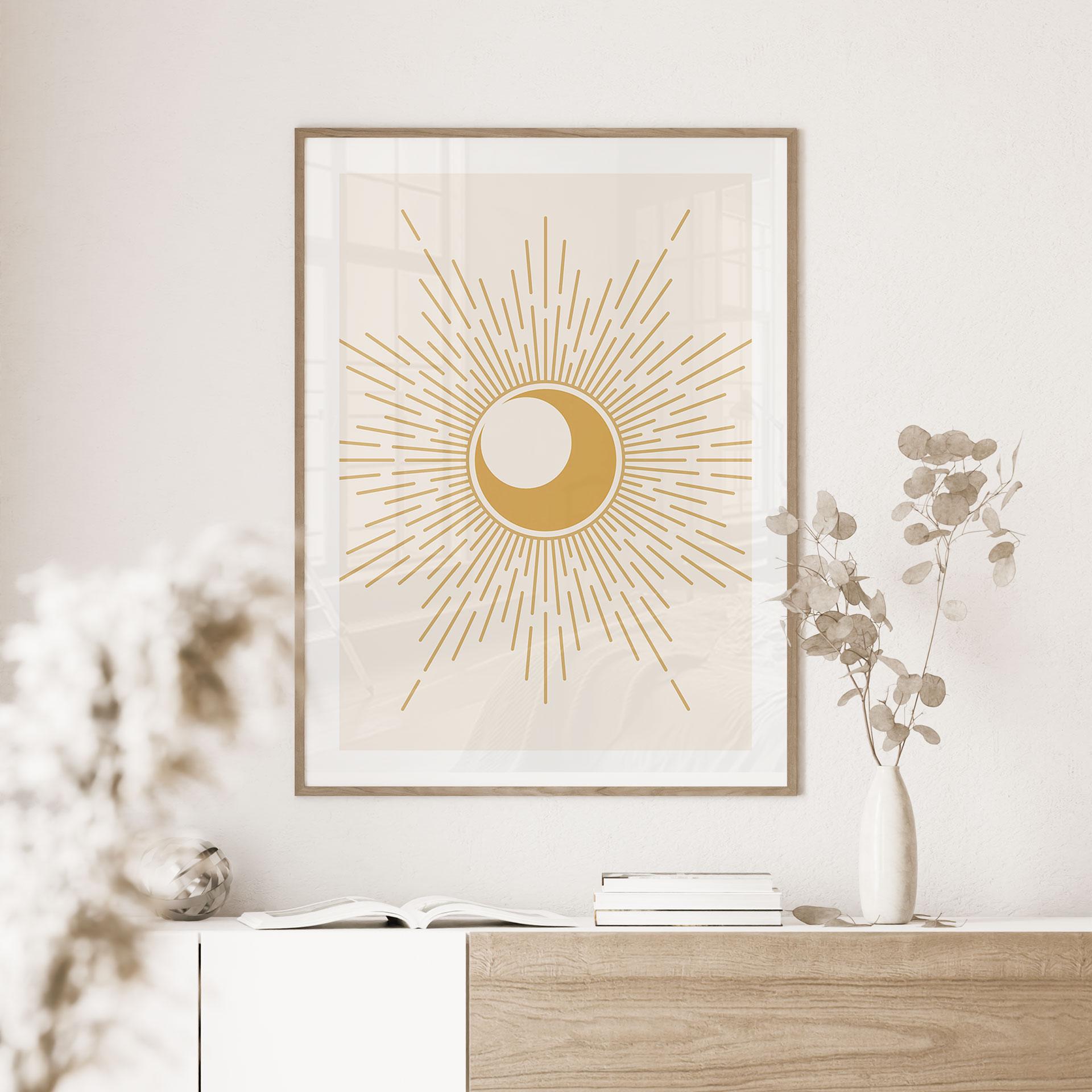 Póster Rayos de sol dorados - KsanaKalpa