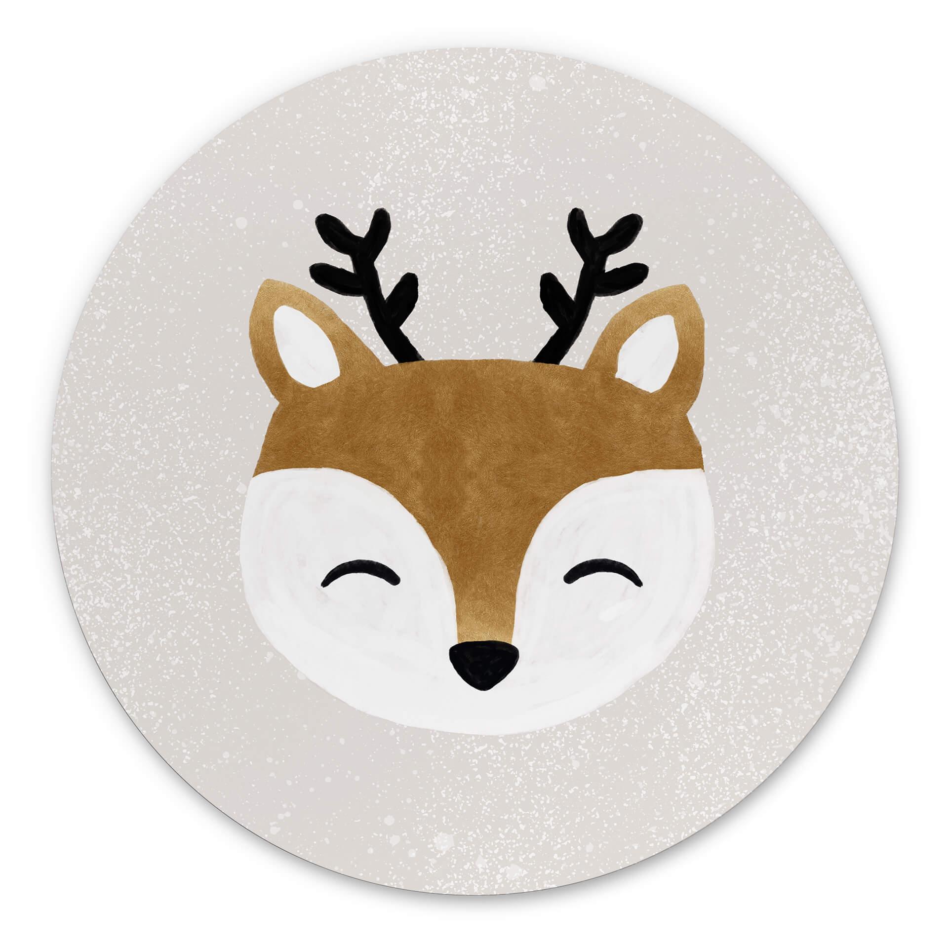 Vægcirkel Orara Studio - Cute Reindeer