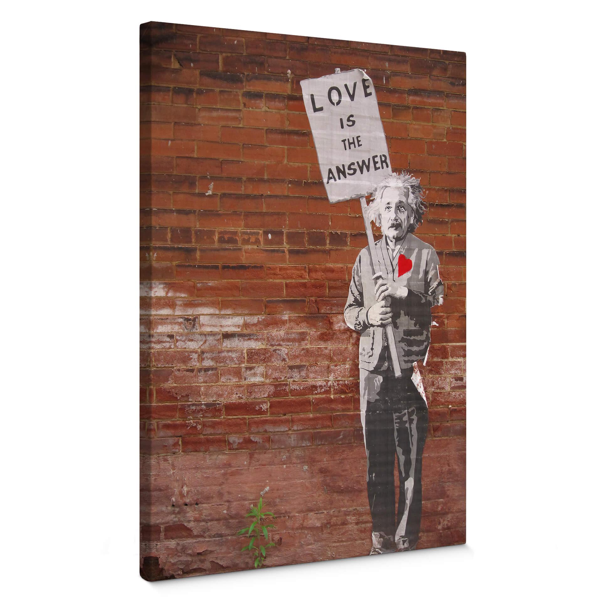 Lienzo Banksy - El amor es la respuesta