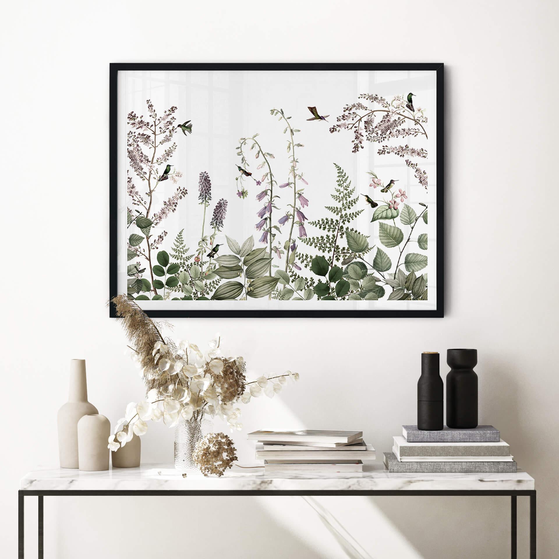 Póster Sir Edward - Colibríes en el jardín