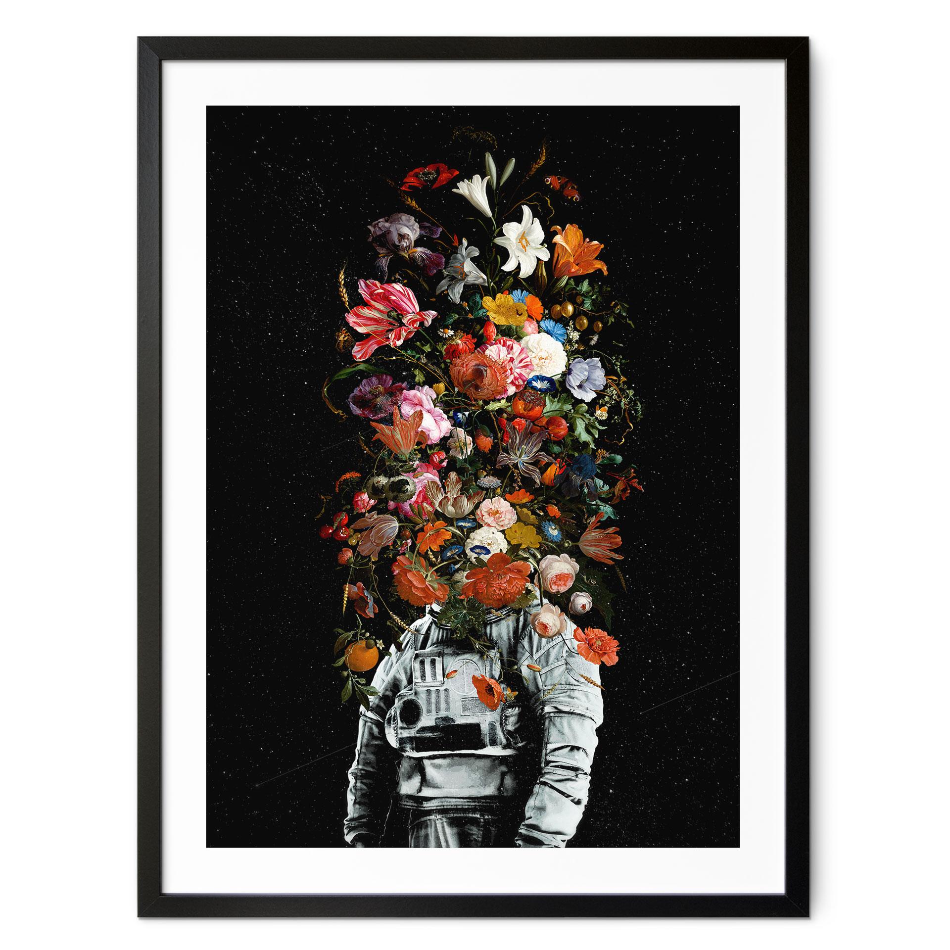 Plakat Astronaut med blomsterarrangement - Nicebleed