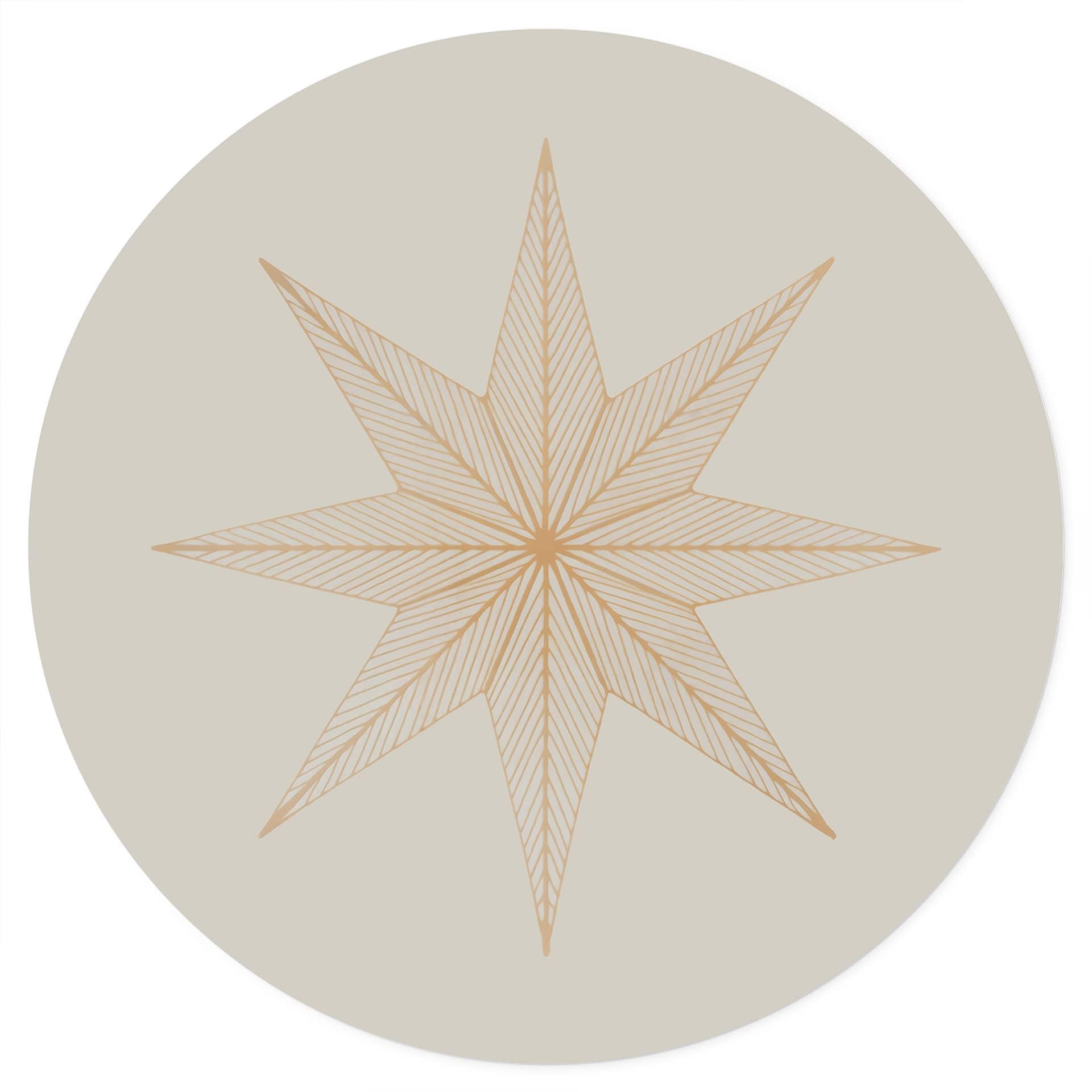 Wandtattoo Geometrischer Goldstern - Magnusson - Rund