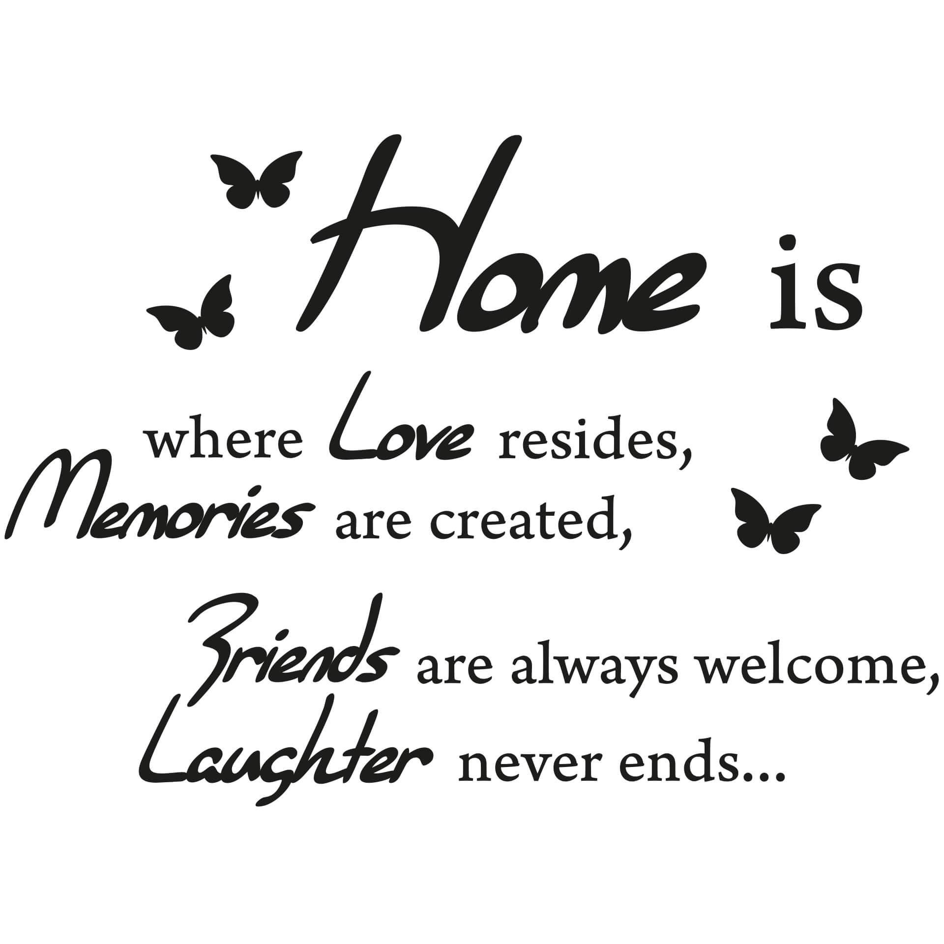 Adesivo murale Home is where love resides