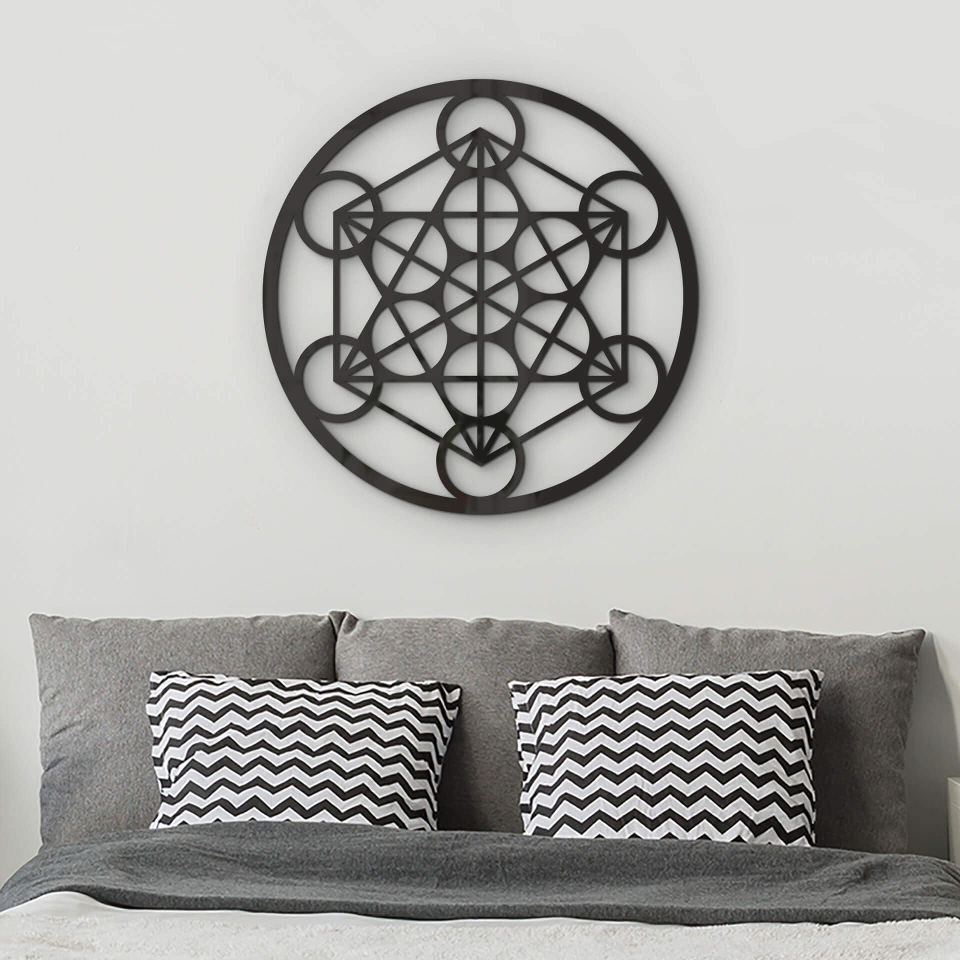 Akryl dekoration Metatron Cube - Rund
