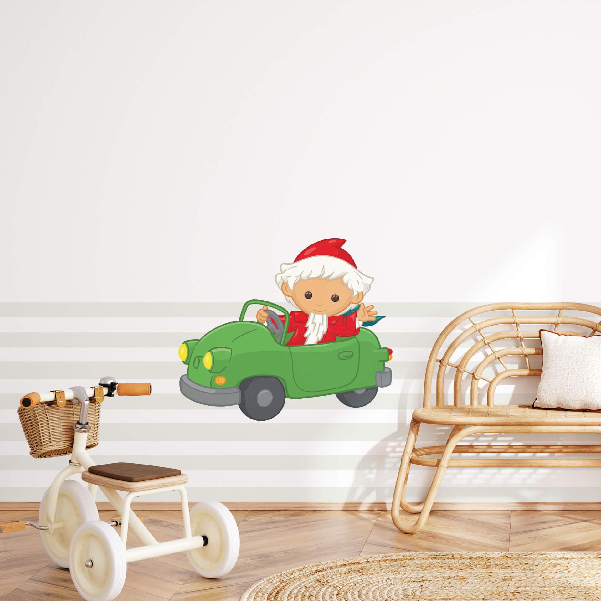 Wallsticker Sandman i en bil