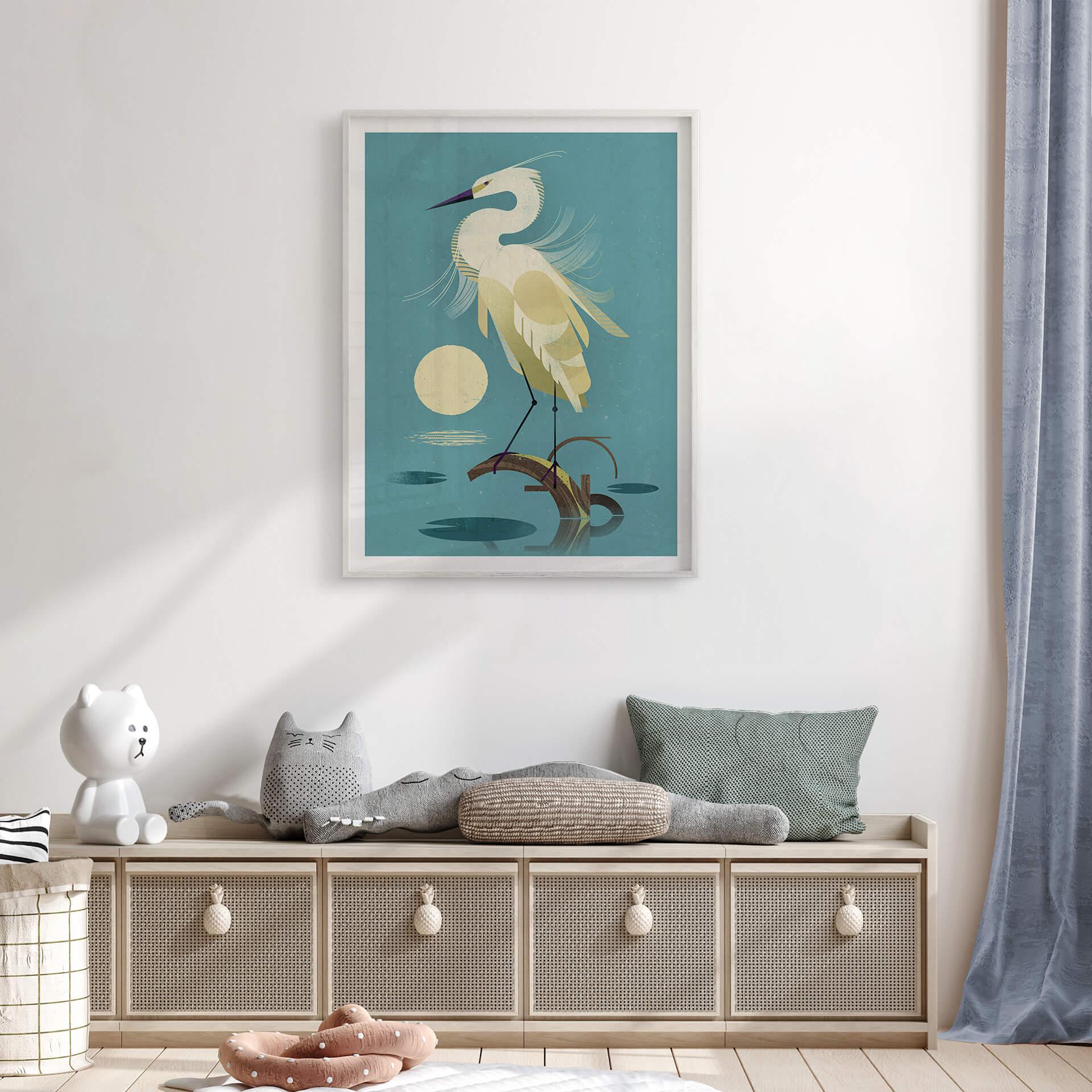Poster Braun - Reiher
