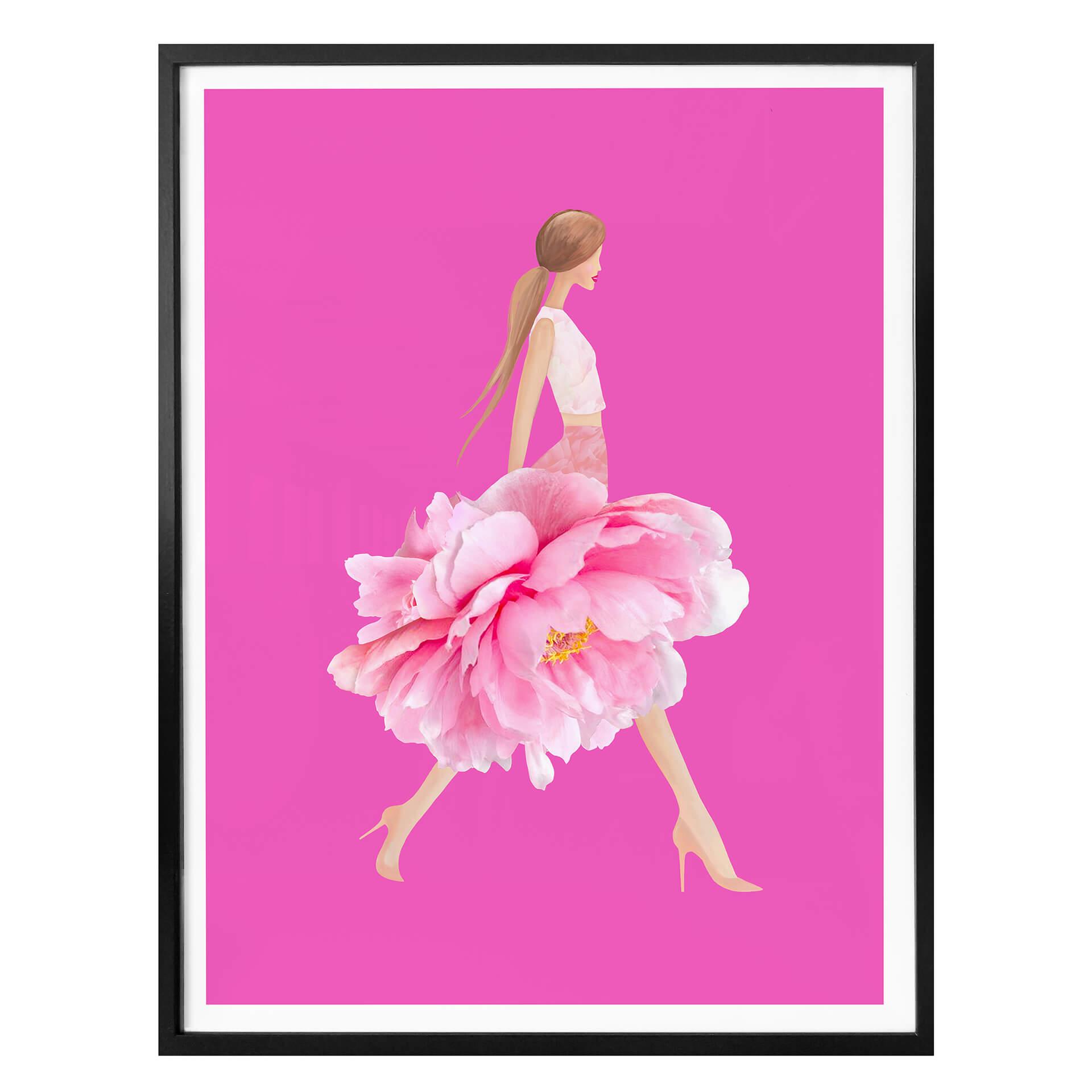 Plakat - Korenkova - Fashion Girl Pink