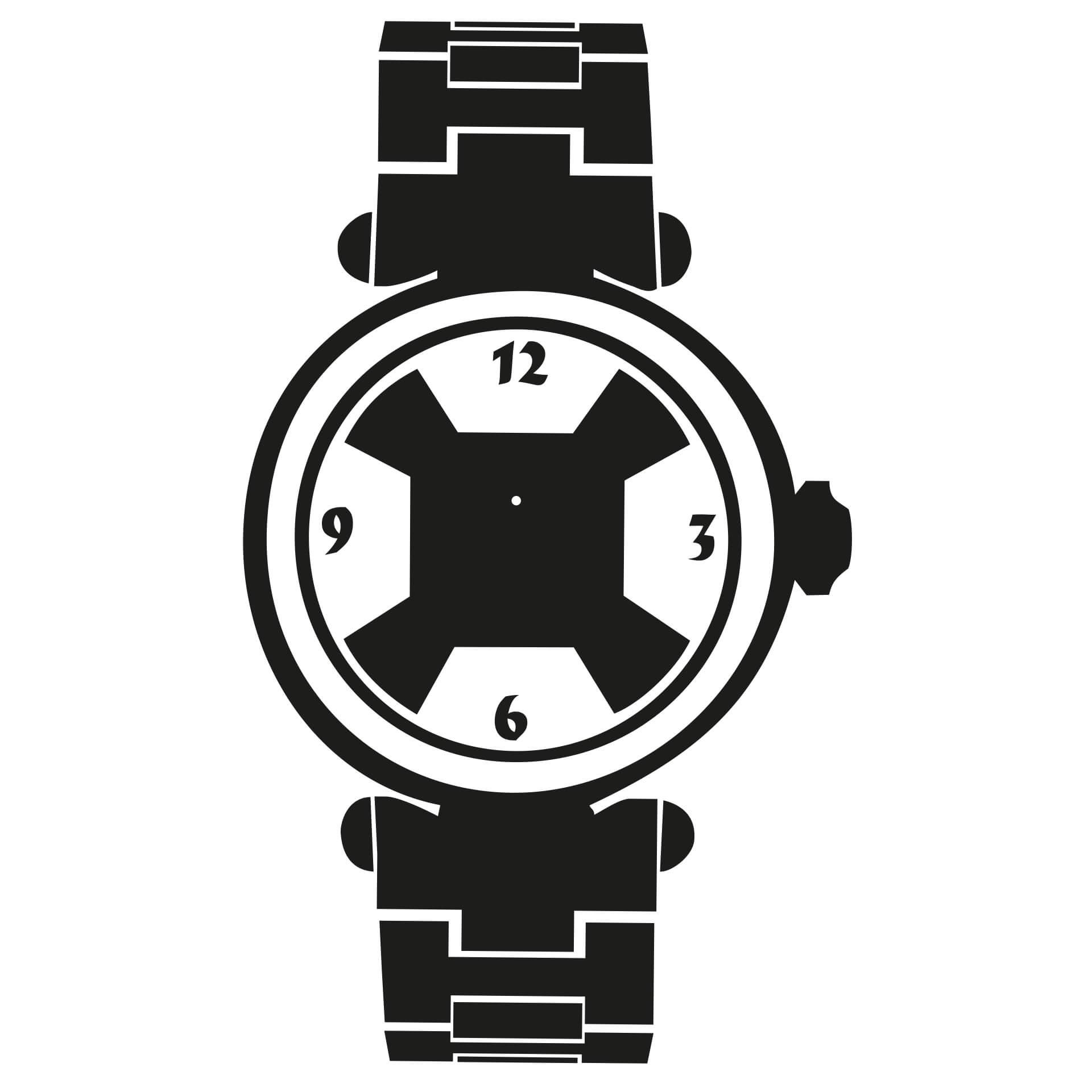 Wandtattoo Armbanduhr Sport