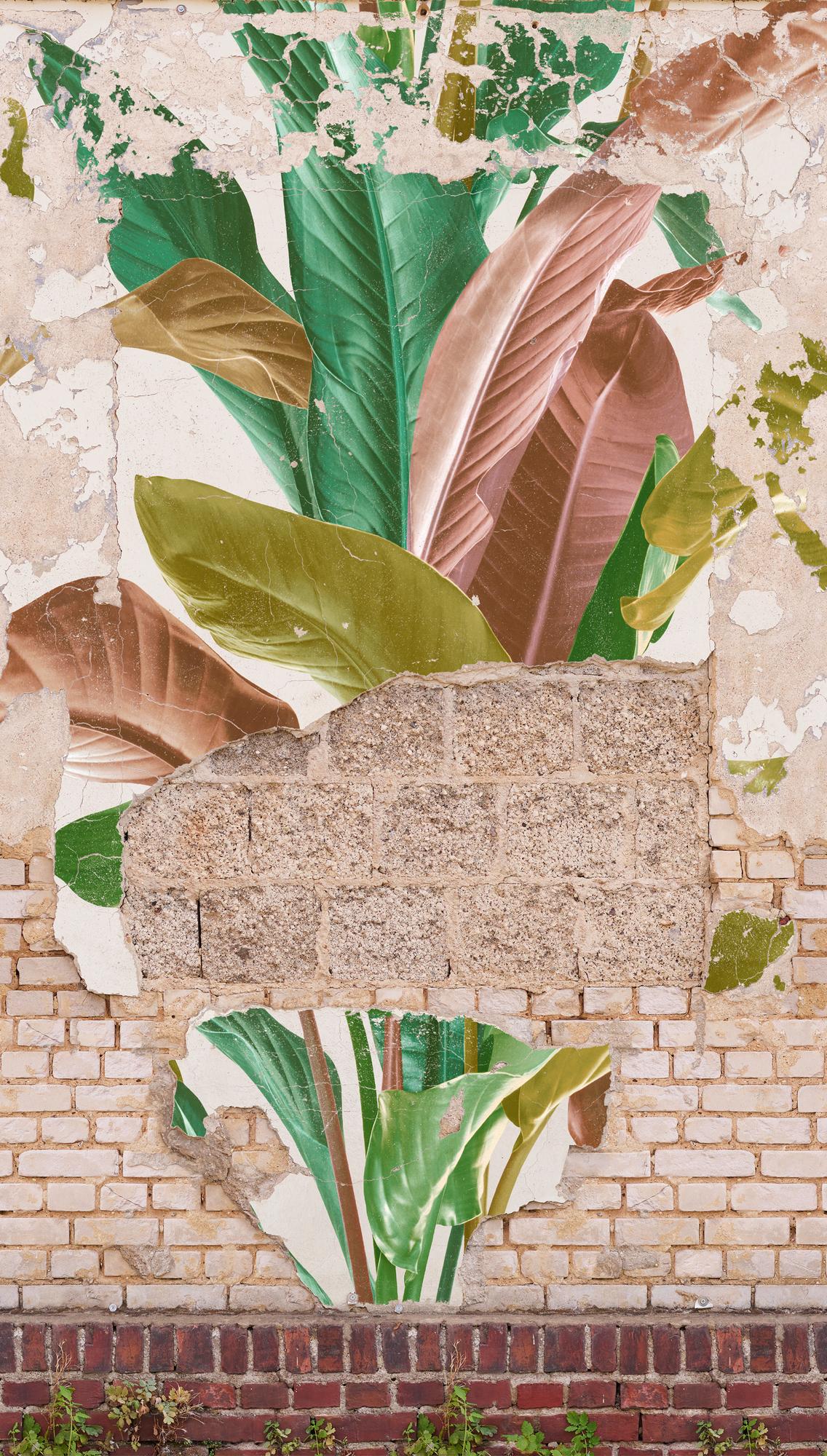 behang stenen muur beige bruin - vliesbehang Industrial Livingwalls - mat en glad