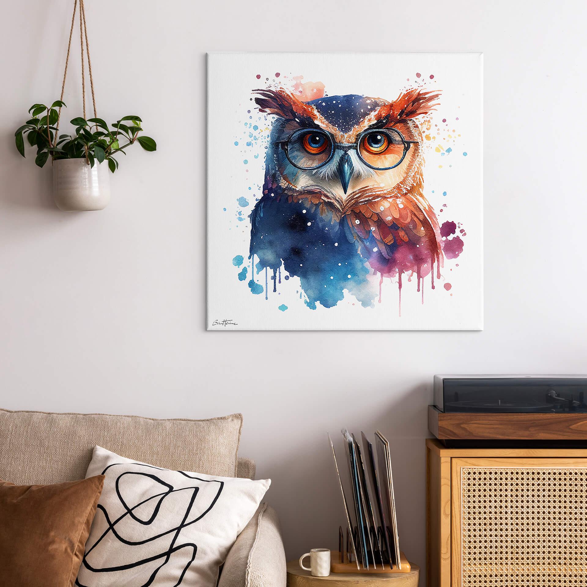 Lærredsprint - Heine - Intelligent Owl