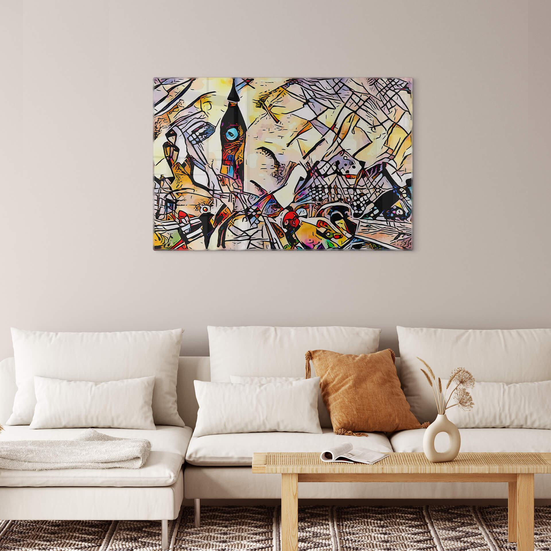 Glasschilderij Zamart - Kandinsky meets London