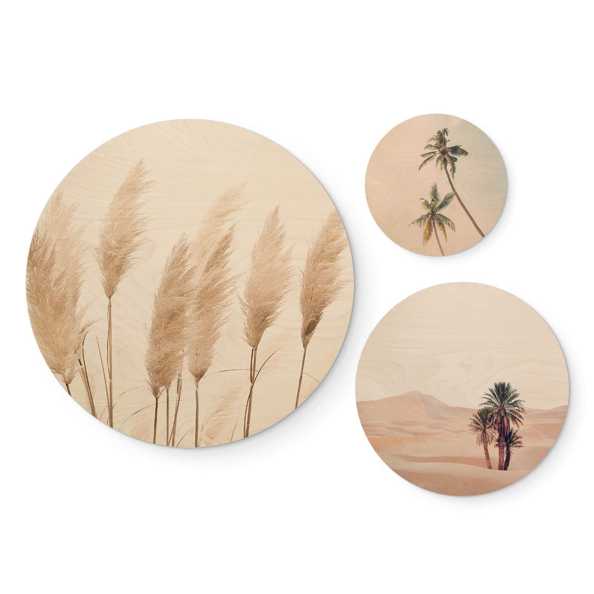Holzbild Sisi & Seb - Heißer Sommer Set - Rund (3-teilig)